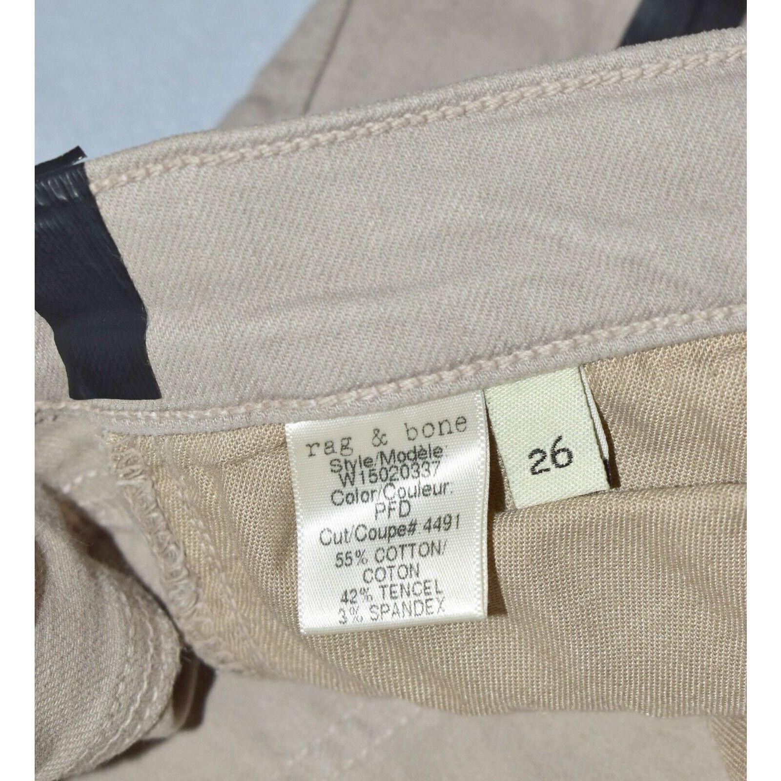 Rag & Bone RAG & BONE Beige W/Black Stripe Skinny Jeans Size 26 W28 Size 28" / US 6 / IT 42 - 6 Thumbnail