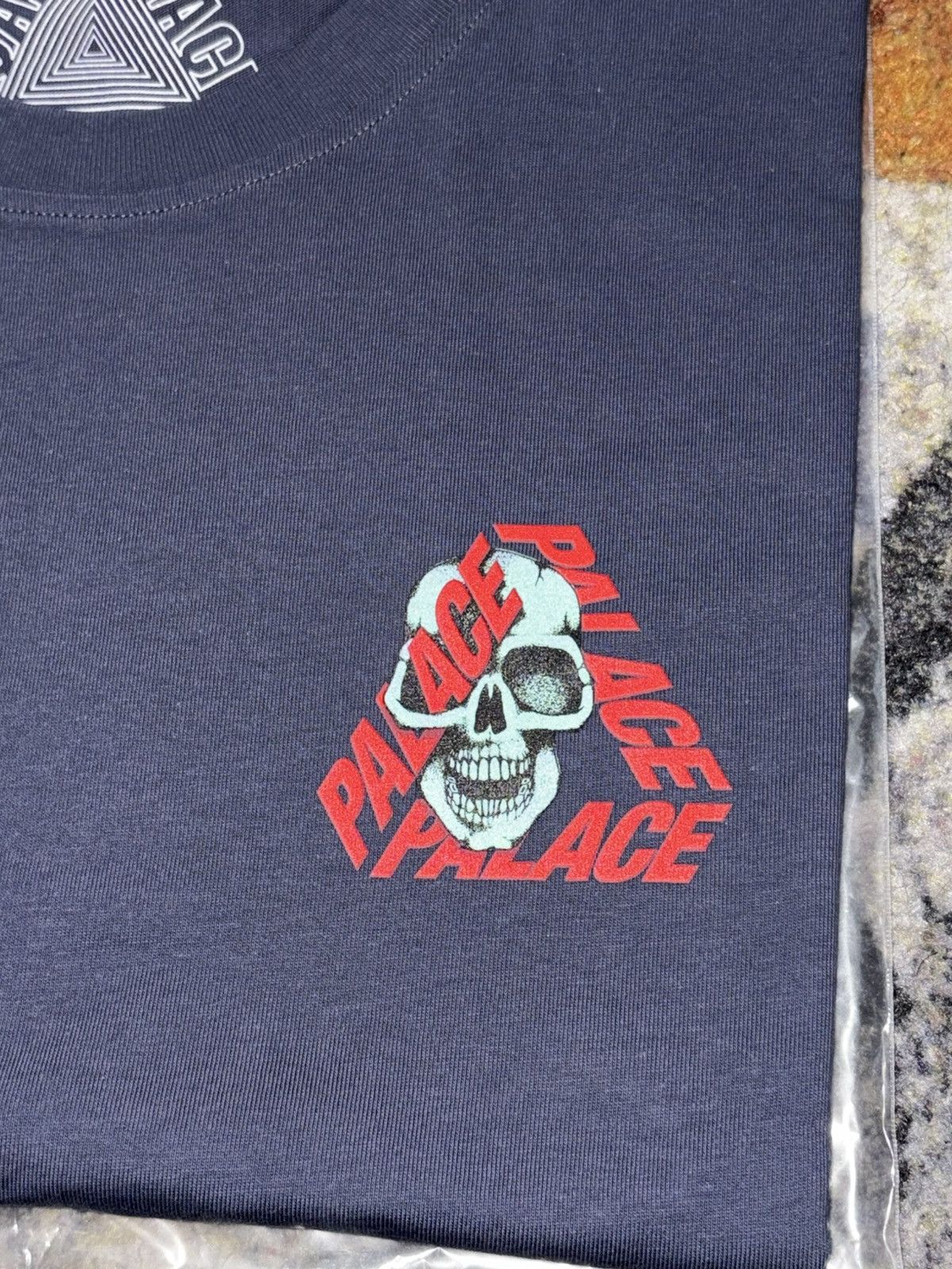 Palace Palace P3 Skull Tri Ferg T-Shirt Navy Size US XXL / EU 58 / 5 - 3 Thumbnail