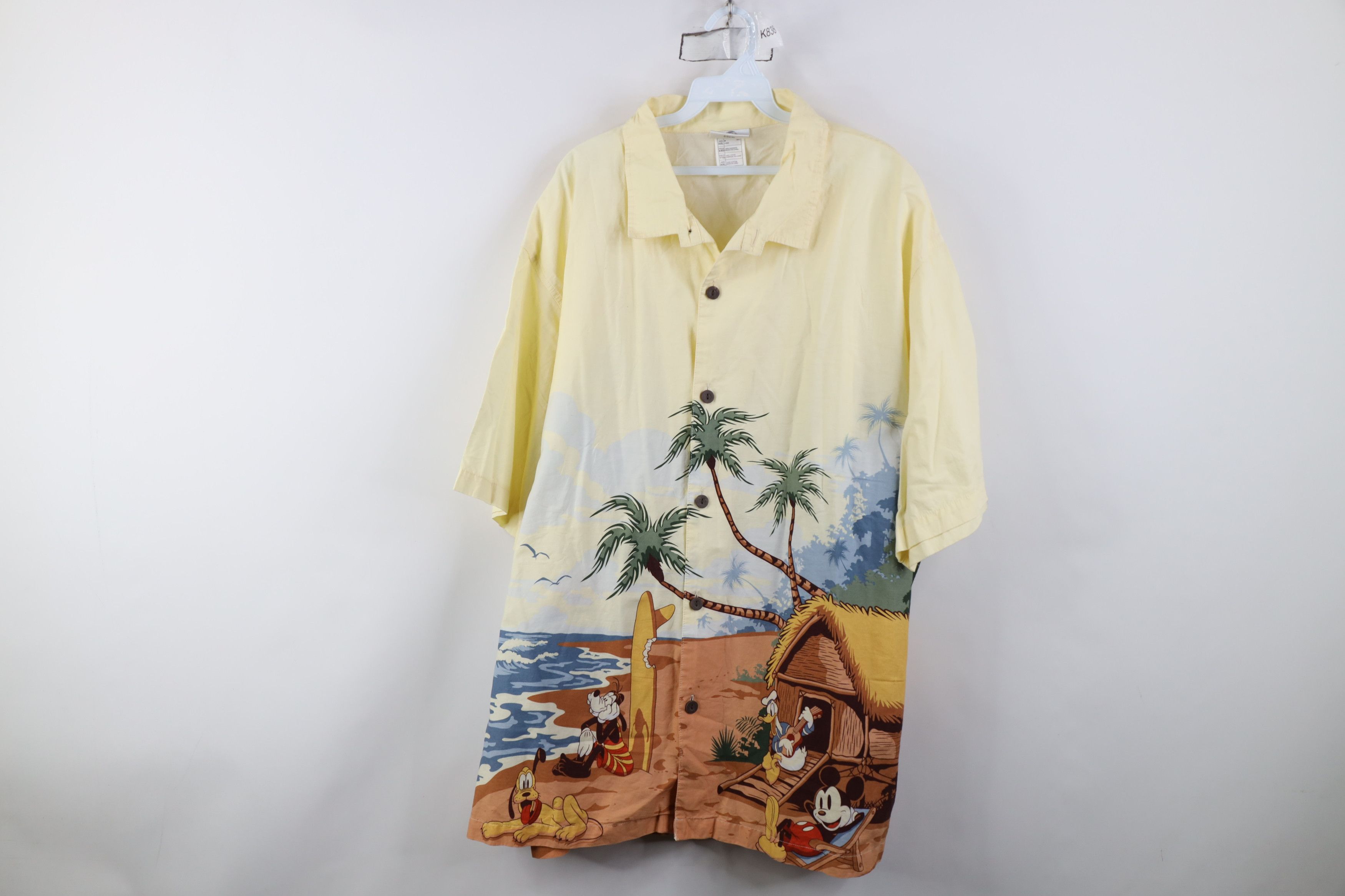 Disney Vtg 90s Disney Mickey Mouse Beach All Over Print Shirt Size US XXL / EU 58 / 5 - 1 Thumbnail