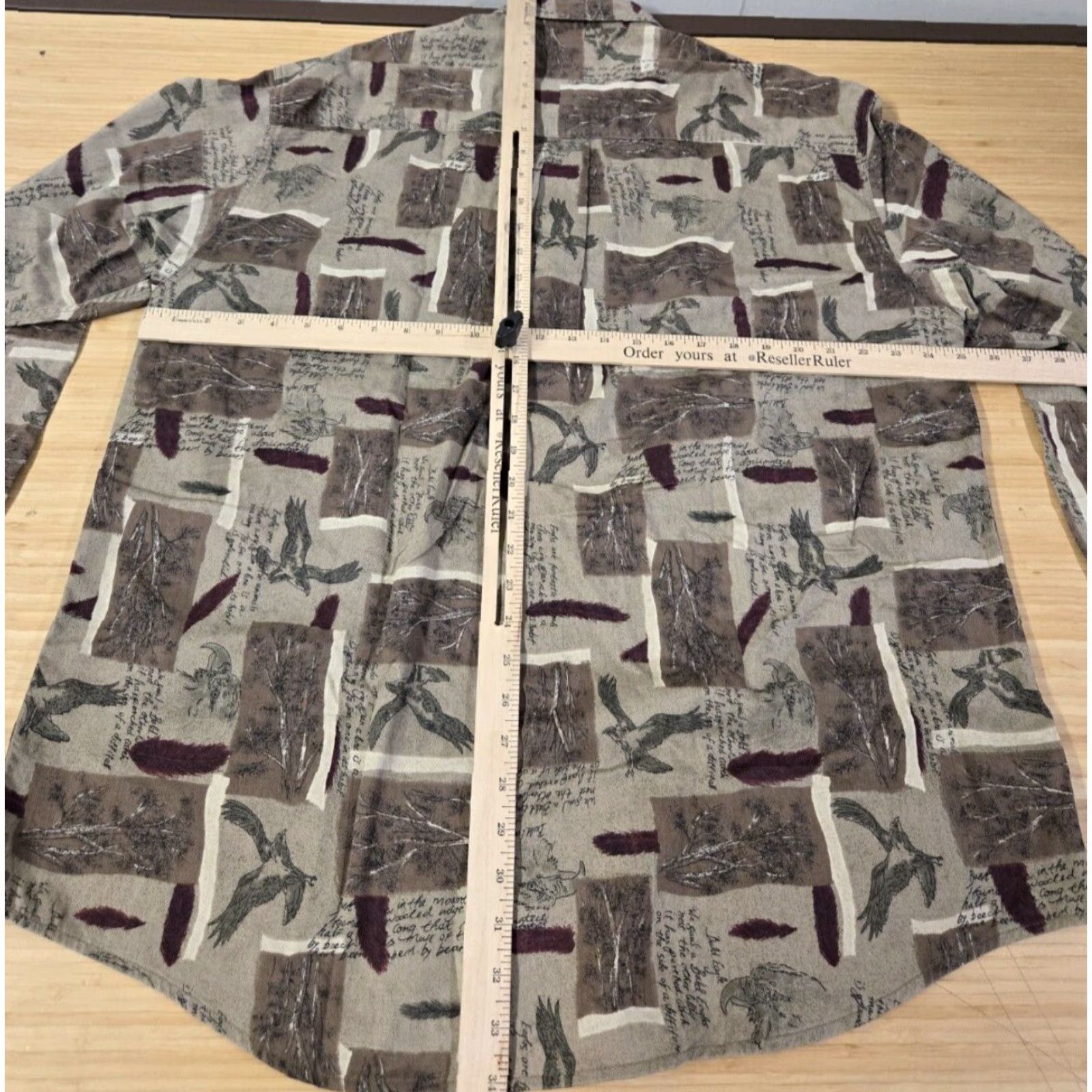 Vintage VINTAGE Woolrich Button-Up Shirt Eagle All Over Print Long Sleeve Cotton Flannel Tan/Brown Mens XL Size US XL / EU 56 / 4 - 6 Thumbnail