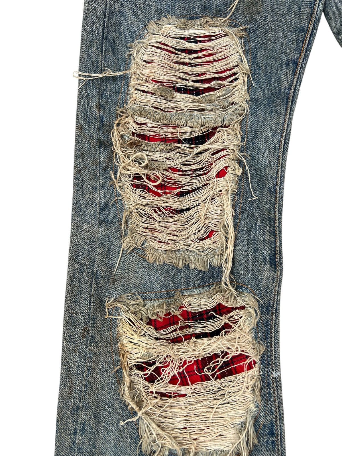 Super Lovers Vintage Super Lovers Japan Distress Dirty Mud Denim Jeans Size US 31 - 9 Thumbnail