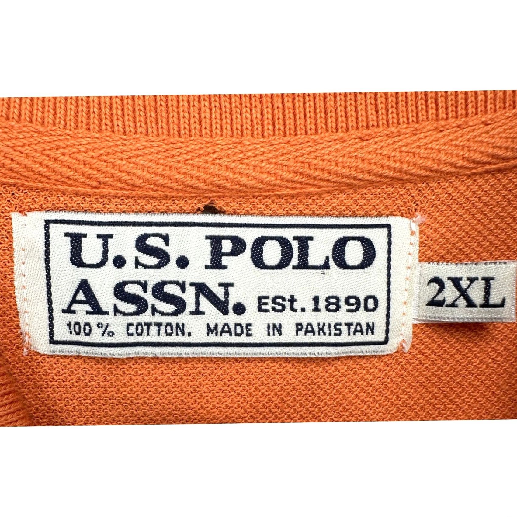 U.S. Polo Assn. U.S Polo Assn. Polo Shirt Mens 2XL Short Sleeve Orange Golf Rugby Casual Clean New with Tags Size US XXL / EU 58 / 5 - 4 Thumbnail