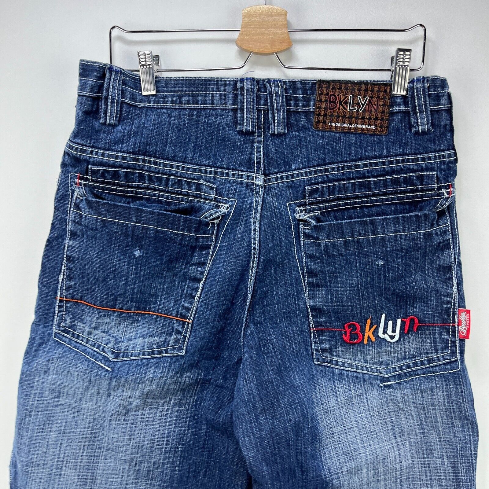 Vintage Vintage Y2K Brooklyn Express Baggy Shorts 34 BRKLYN Jorts Size US 34 / EU 50 - 2 Thumbnail