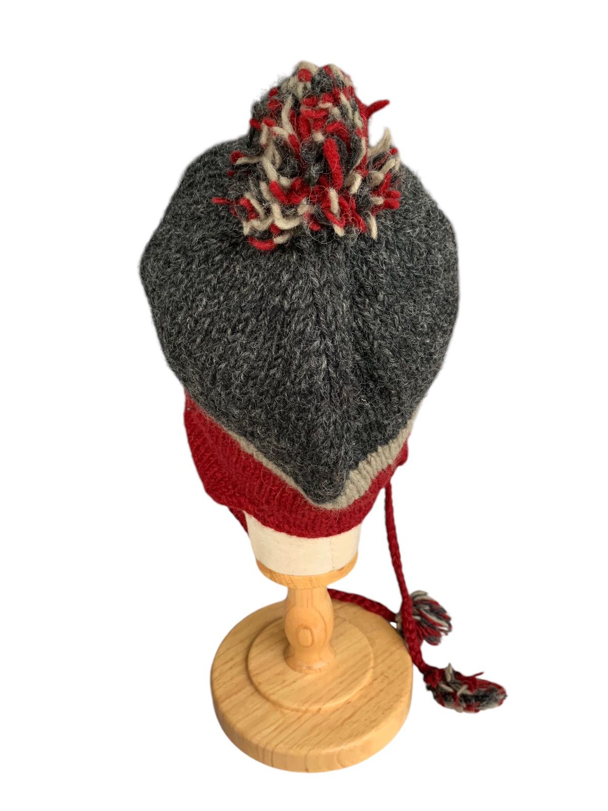 Japanese Brand Rare Wool Knitted Earflap Beanie Hats Size ONE SIZE - 4 Thumbnail