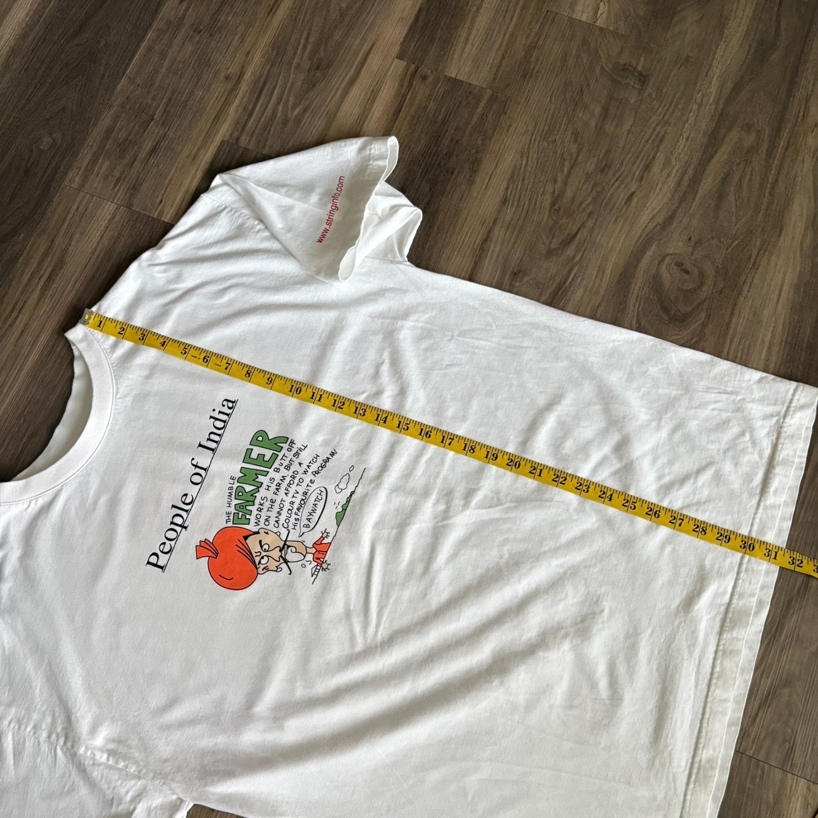 Vintage Vintage String Info India T-Shirt Men's Size XL White Rare Size US XL / EU 56 / 4 - 7 Thumbnail