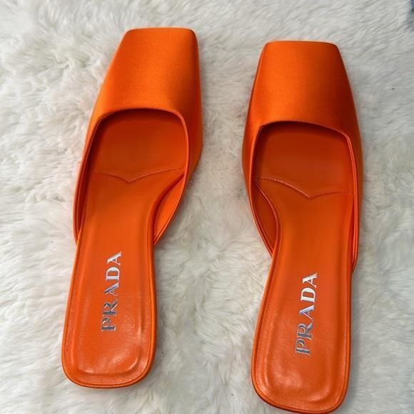 Prada New Authentic Prada Women's Satin Square-Toe Ballerina Mul Size US 9 / IT 39 - 10 Thumbnail