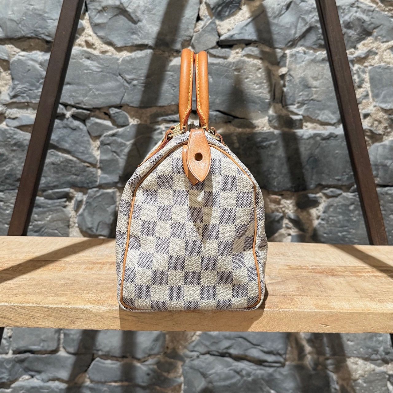 Louis Vuitton Louis Vuitton 2007 Damier Azur Speedy 25 Handbag Size ONE SIZE - 4 Thumbnail