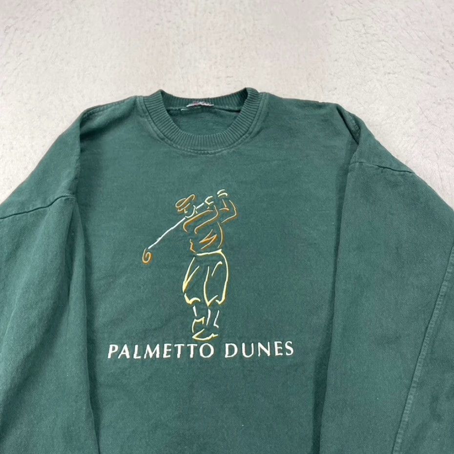 Vintage VINTAGE Palmetto Dunes Golf Sweatshirt Mens XL Green Pullover SC Crewneck 90s Size US XL / EU 56 / 4 - 3 Thumbnail