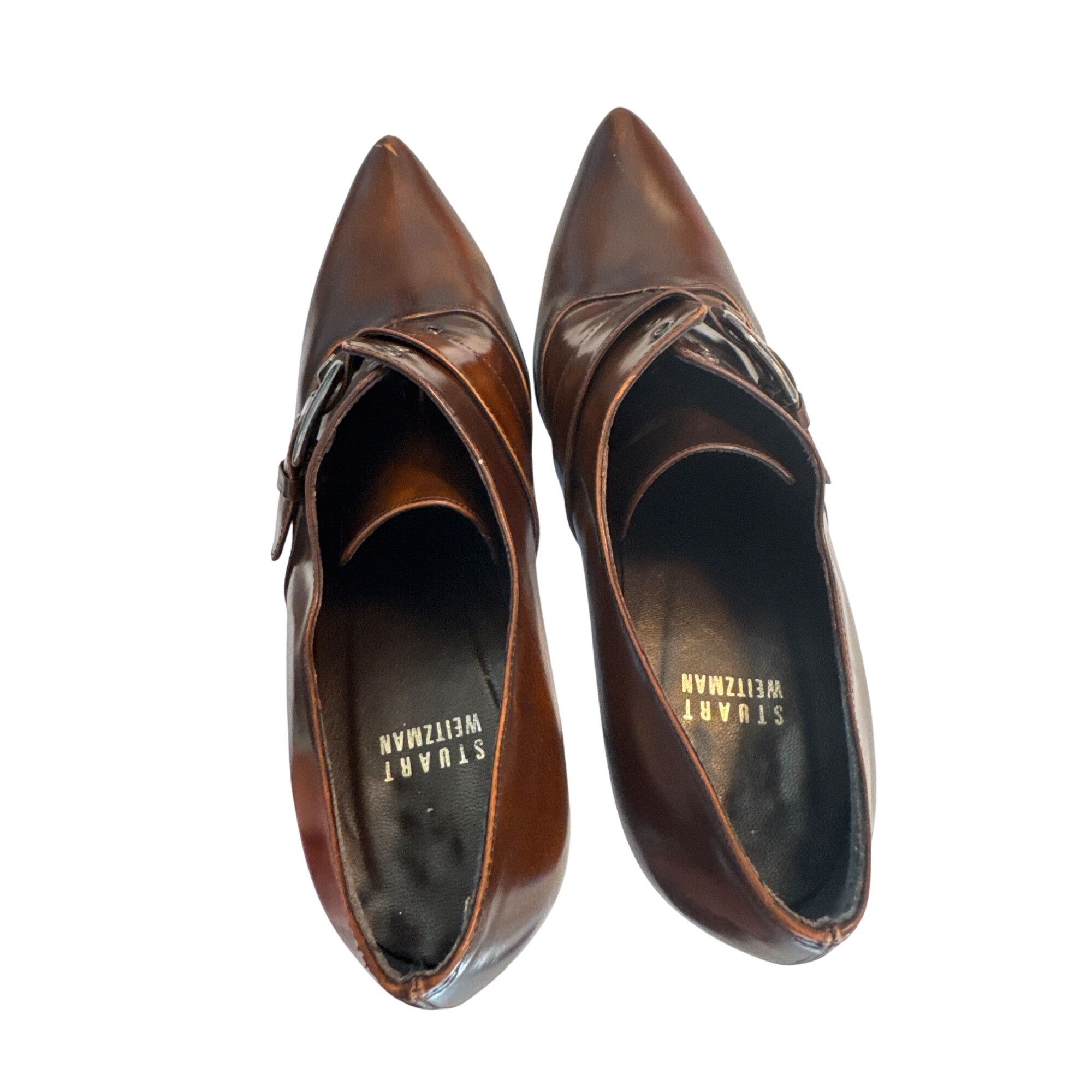 Stuart Weitzman Stuart Weitzman Womens Brown Leather Stiletto Heels Shoes Si Size US 8 / IT 38 - 9 Thumbnail
