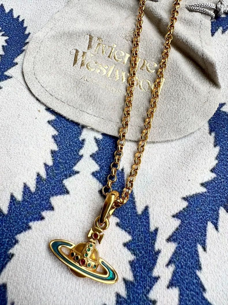 Vivienne Westwood Vivienne Westwood Vintage yellow-green enamel real one nec Size ONE SIZE - 1 Thumbnail