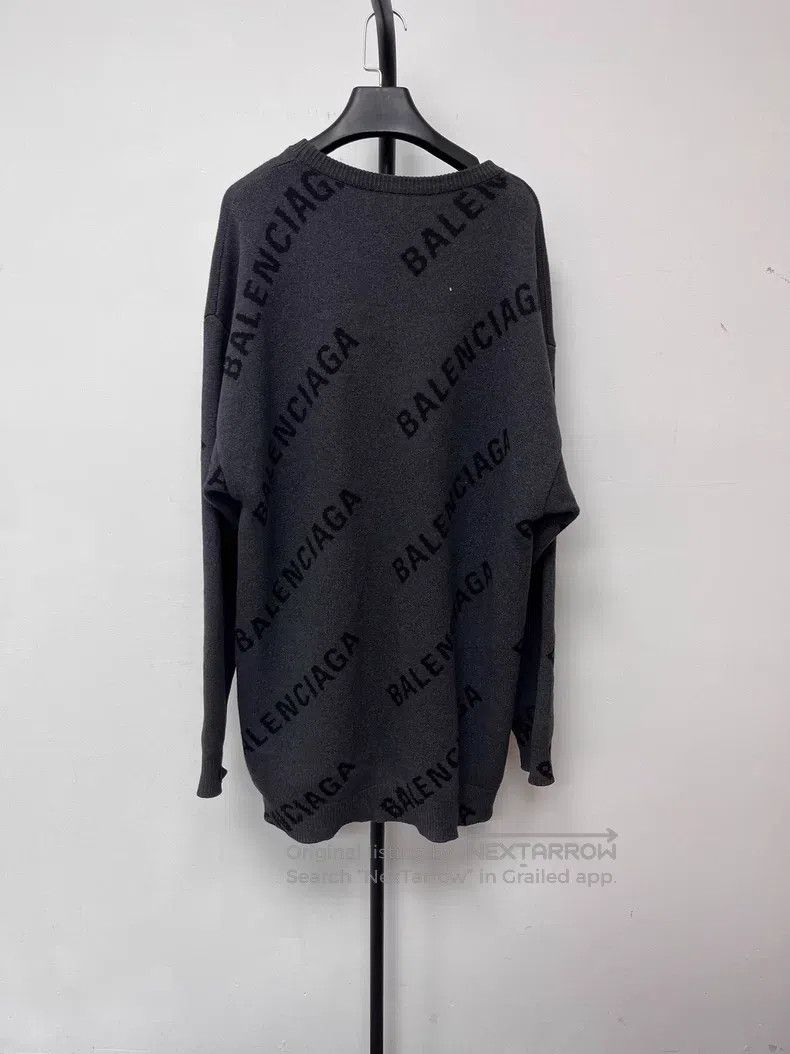 Balenciaga Balenciaga Logo Letter Print Crew Neck Long Sleeve Sweater Size US M / EU 48-50 / 2 - 2 Thumbnail