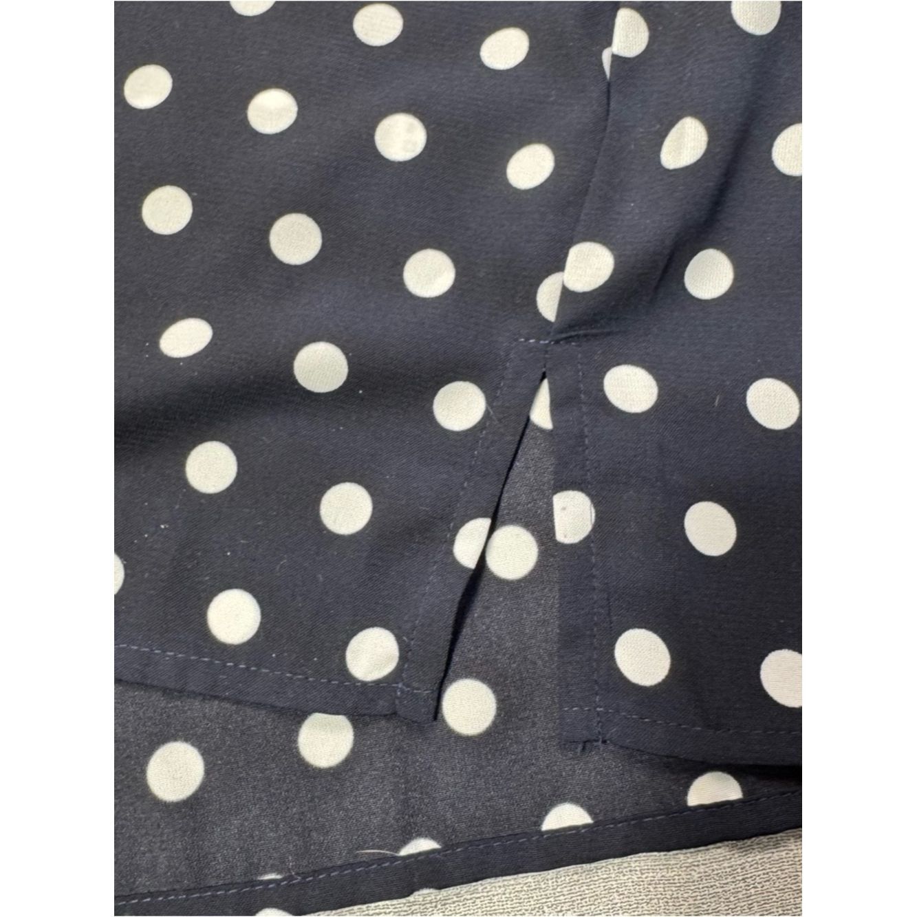 Other Susan Graver Black White Polka Dot Button Front 3/4 Ruched Size XL / US 12-14 / IT 48-50 - 6 Thumbnail