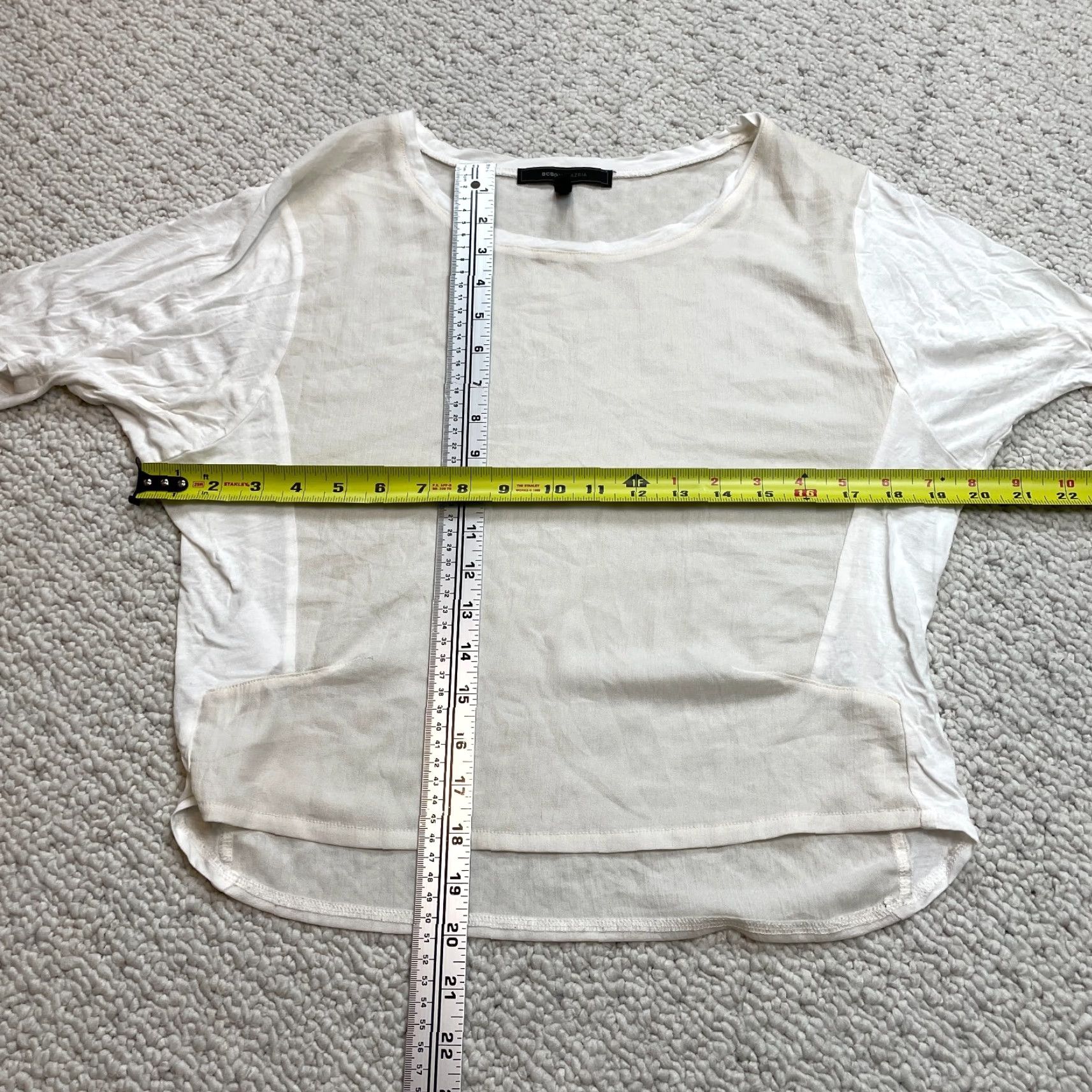 Bcbgmaxazria BCBGMAXAZRIA Shirt Womens Small White Casual Sleeve Soft Rayon Ladies Top Size S / US 4 / IT 40 - 3 Thumbnail