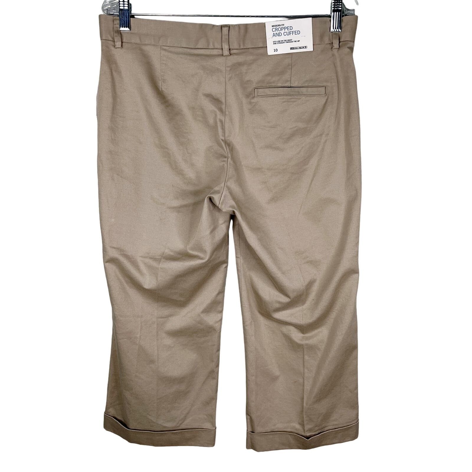 Gap Gap Capris Khaki 10 Modern Fit Cropped Cuffed Stretch New Size 32" / US 10 / IT 46 - 2 Thumbnail