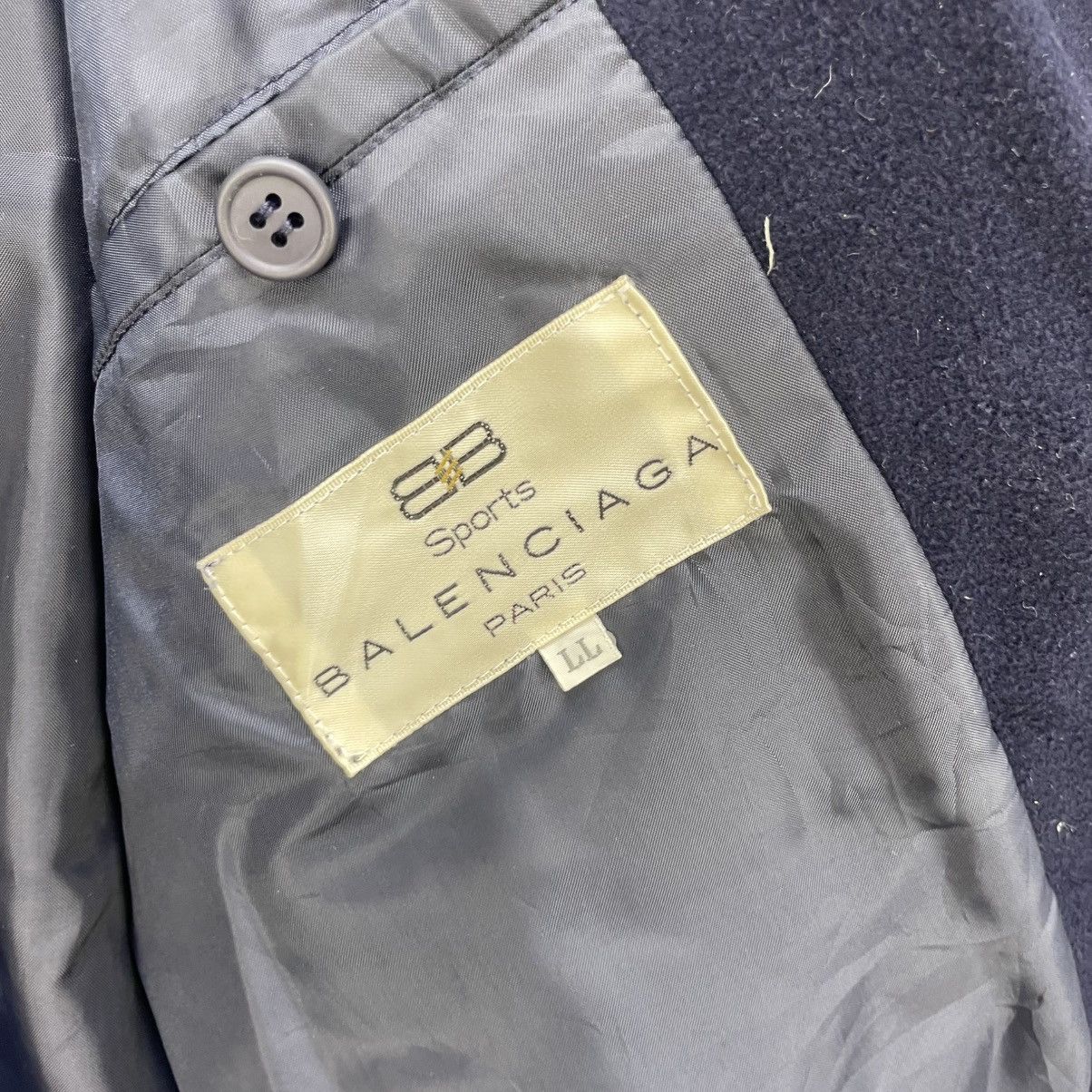 Balenciaga 💥Vintage 90s Balenciaga Paris Wool Double Collar Jacket Size US M / EU 48-50 / 2 - 4 Thumbnail