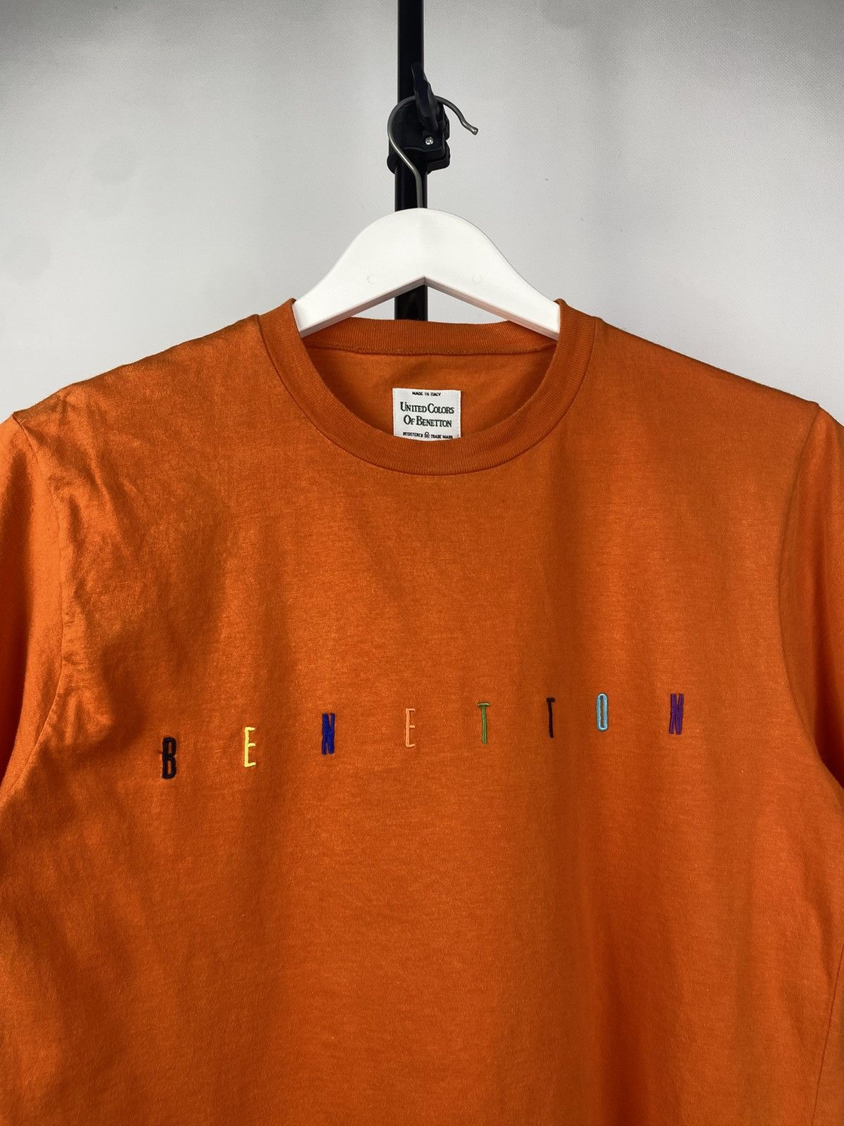 Benetton × Vintage BENETTON T-Shirt Vintage 90s Embroidery Logo Size US S / EU 44-46 / 1 - 2 Thumbnail