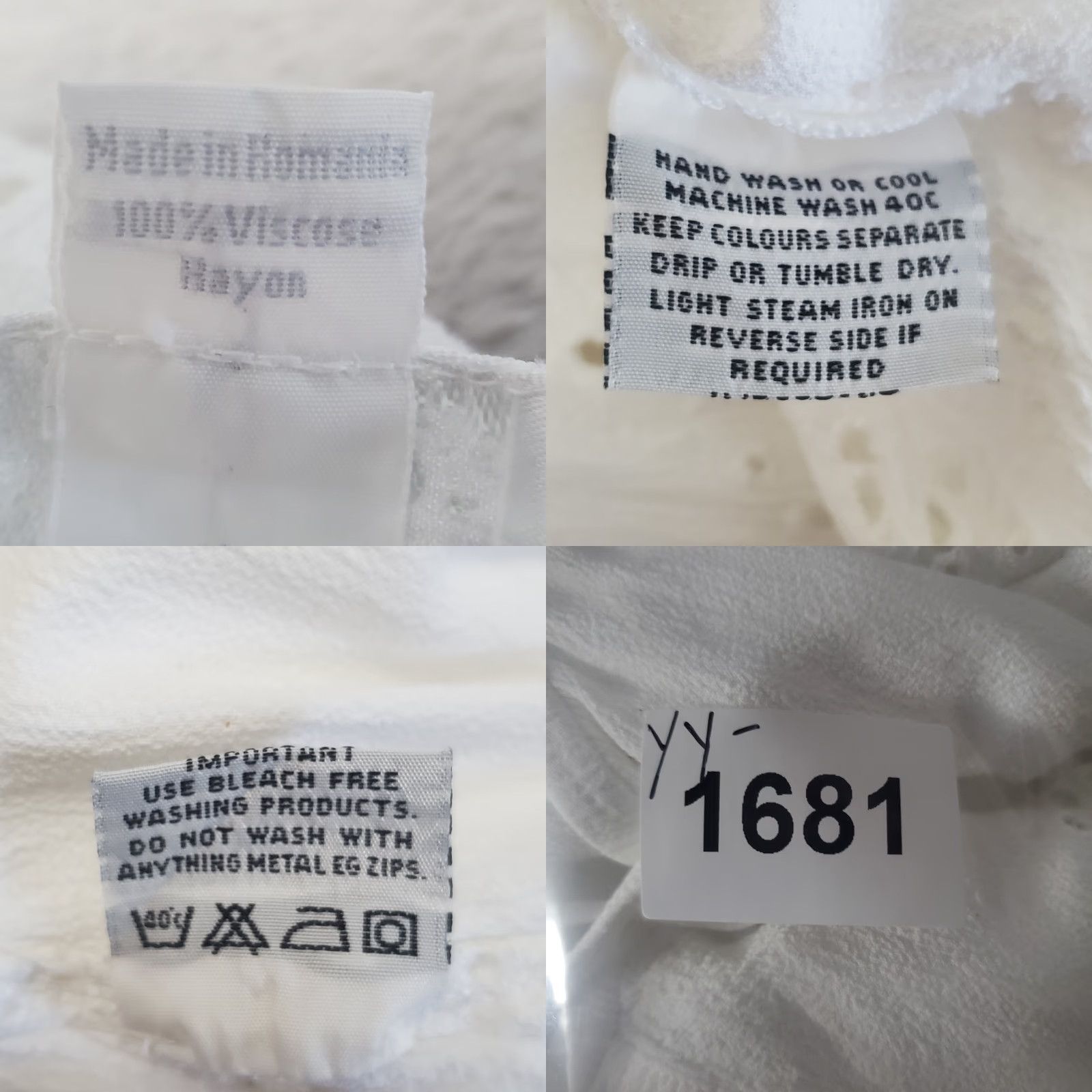Vintage VINTAGE Ghost Dress Womens L White Tiered Eyelet Flutter Sleeve Cottagecore Prairie Dress Size L / US 10 / IT 46 - 9 Thumbnail