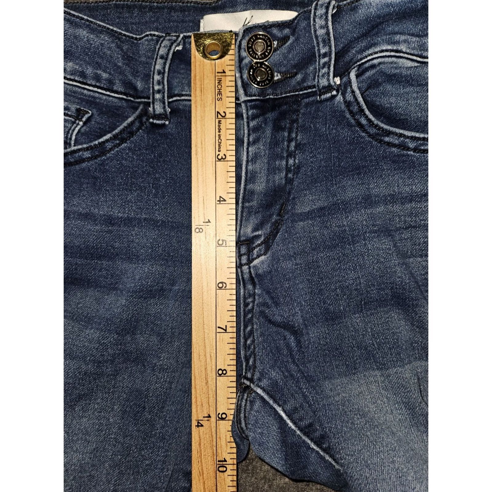 Vintage Kancan Jeans Skinny Ankle 5 Juniors Blue Low Rise 27 Inseam Stretch Pockets Logo Den im City Preppy Womens Size 27" / US 4 / IT 40 - 5 Thumbnail