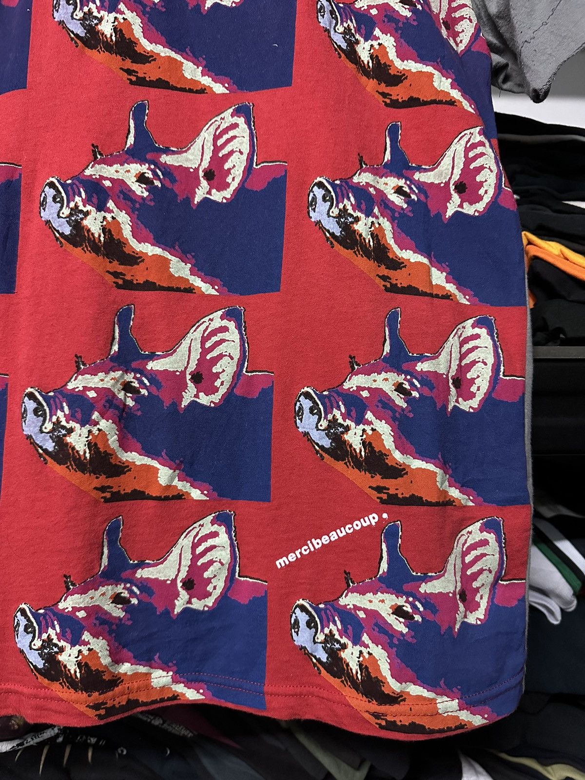 Issey Miyake × Vintage × mercibeaucoup Vintage Mercibeaucoup Ovp Pig Pop Art Tee Size US S / EU 44-46 / 1 - 2 Thumbnail