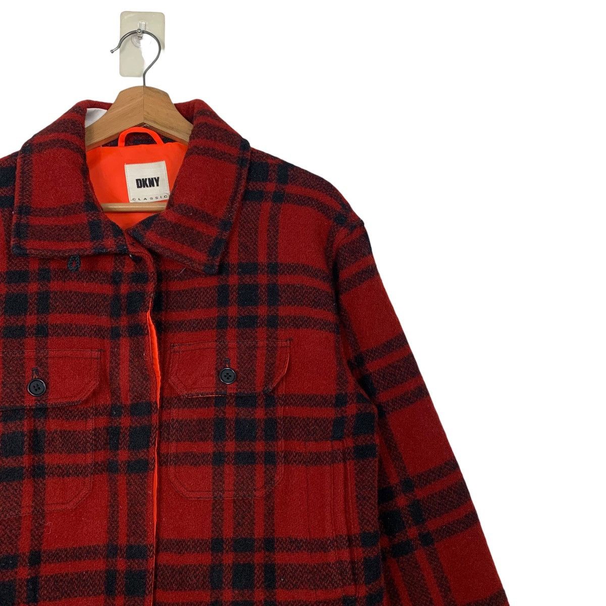 DKNY Vintage 90's DKNY CLASSIC Checked Flannel Jacket #2736-C123 Size US S / EU 44-46 / 1 - 4 Thumbnail