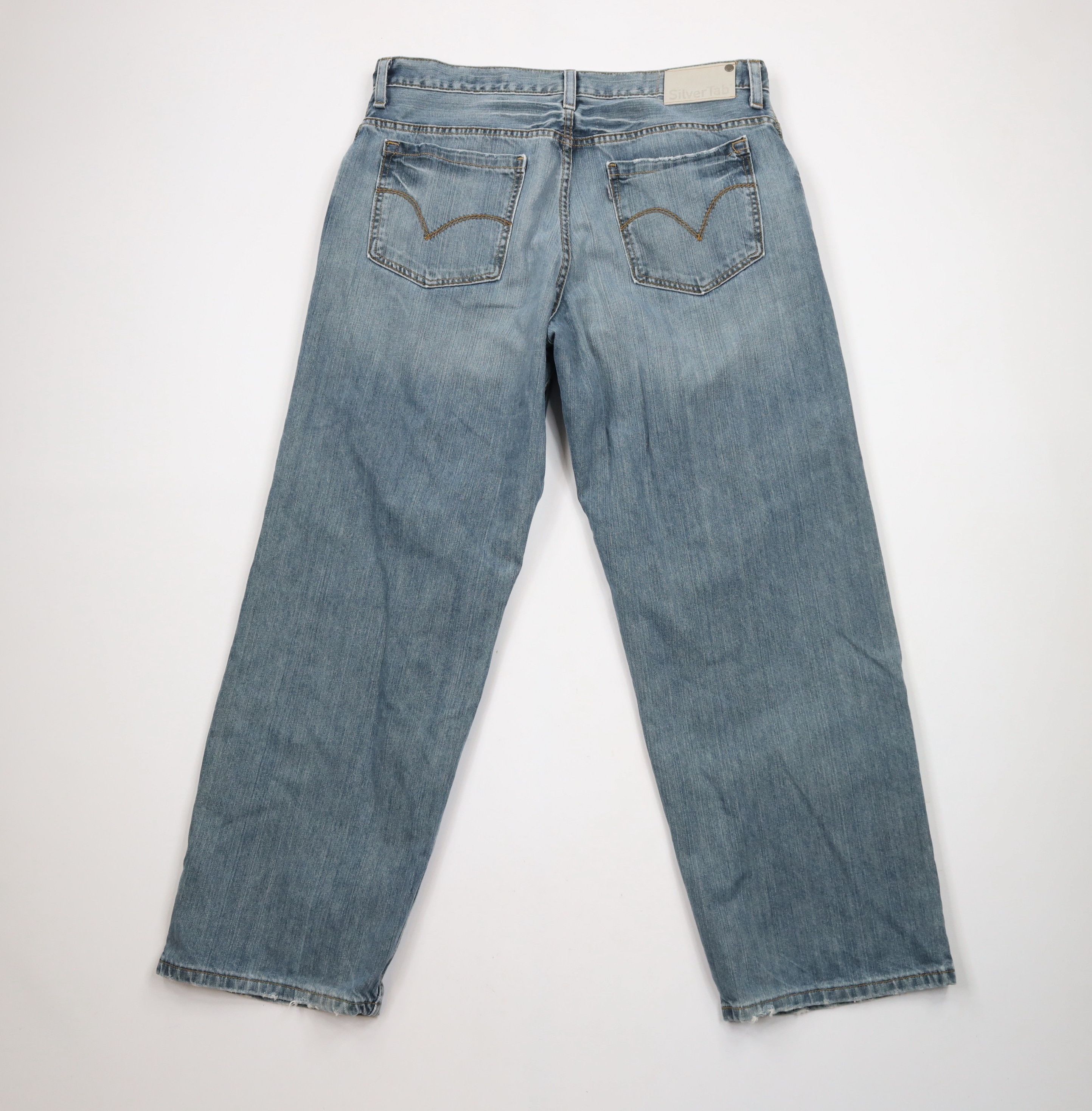 Levi's × Vintage Vintage Y2K Levis Silvertab Baggy Fit Wide Leg Denim Jeans Size US 36 / EU 52 - 10 Thumbnail