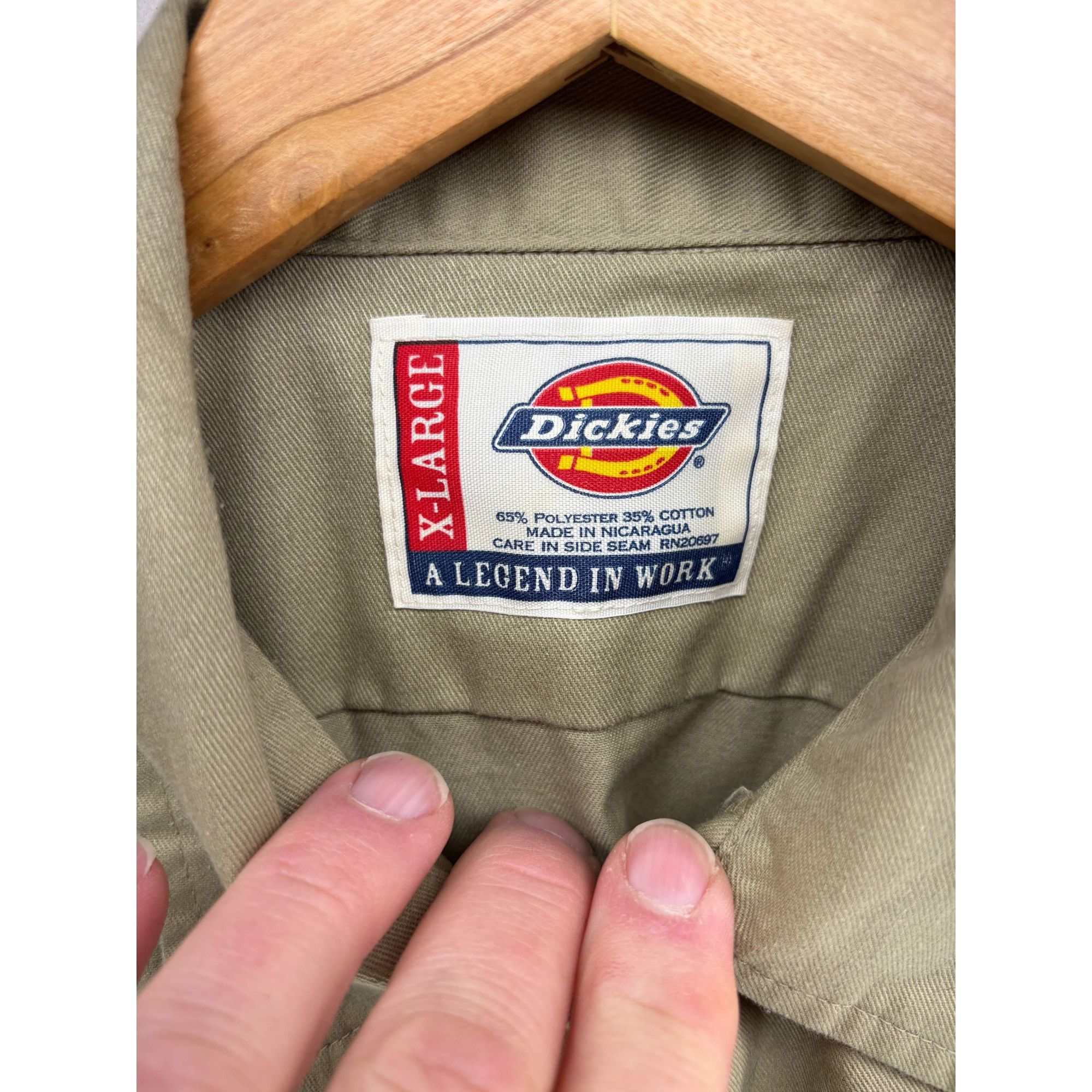 Dickies Dickies Mens Khaki Short Sleeve Button-Up Shirt X-Large 2 Po Size US XL / EU 56 / 4 - 3 Thumbnail