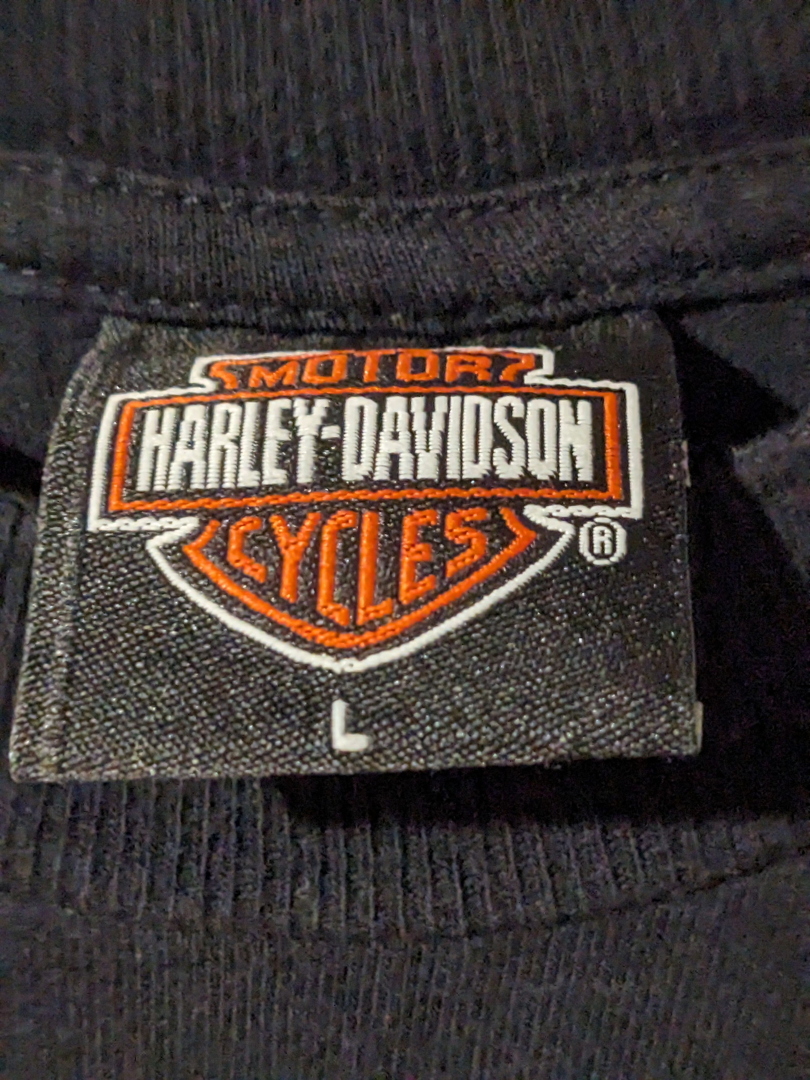 Harley Davidson × Vintage Vintage 2006 Harley Davidson Motorcycle Spell Out T-shirt Size US L / EU 52-54 / 3 - 4 Thumbnail
