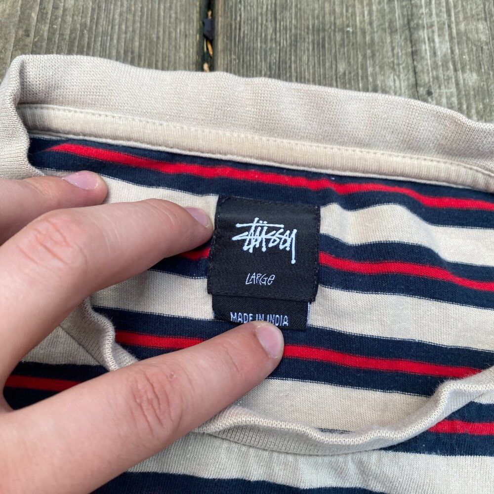 Stussy Stussy Red Stripes T Shirt Large Size US L / EU 52-54 / 3 - 6 Thumbnail