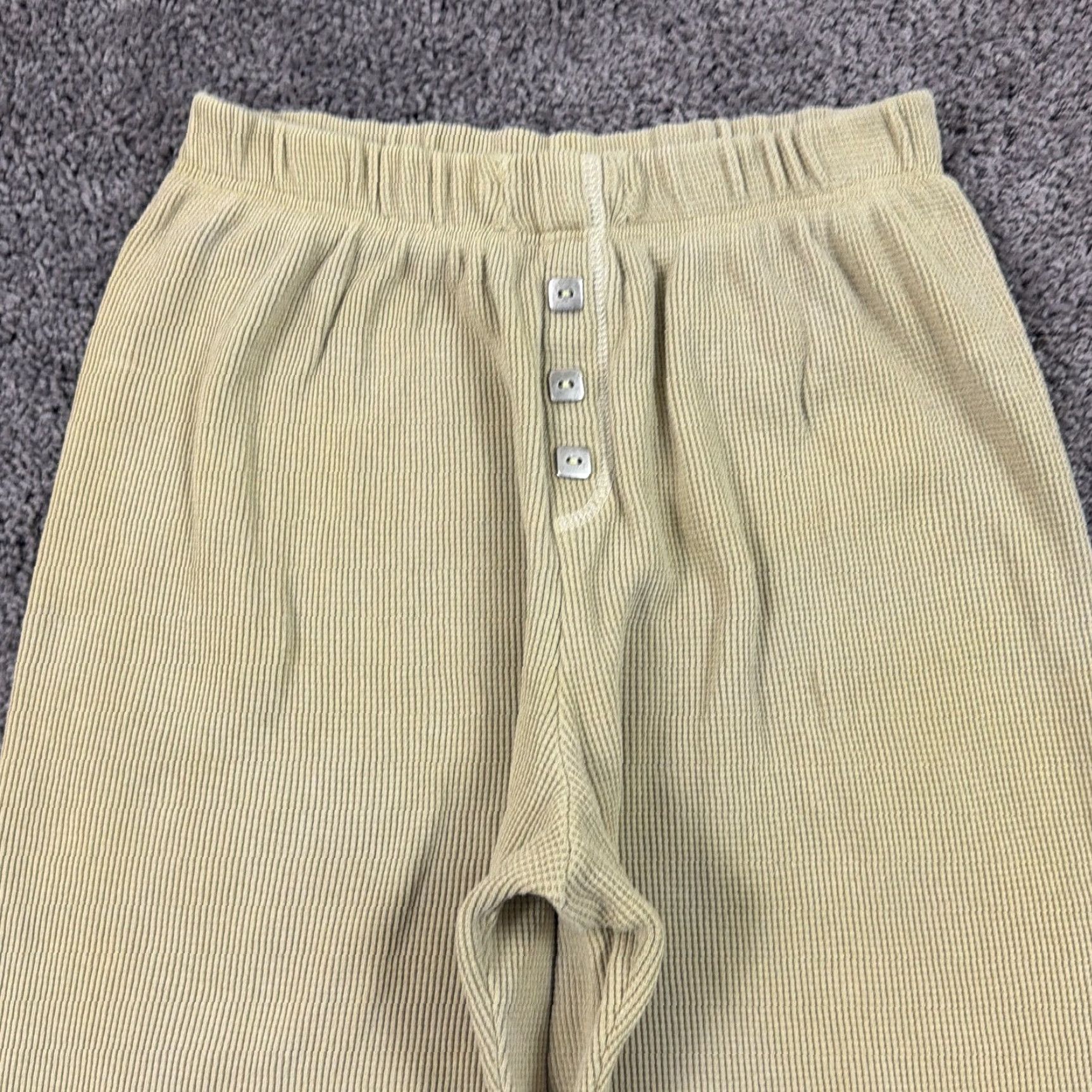 Vintage VINTAGE Fitigues Pants Womens M Beige Cotton 100% Waffle Knit High Rise Straight Rise 23x30 USA Regular Chino Casual Mens Womens Boys Girls Size 32" / US 10 / IT 46 - 2 Thumbnail