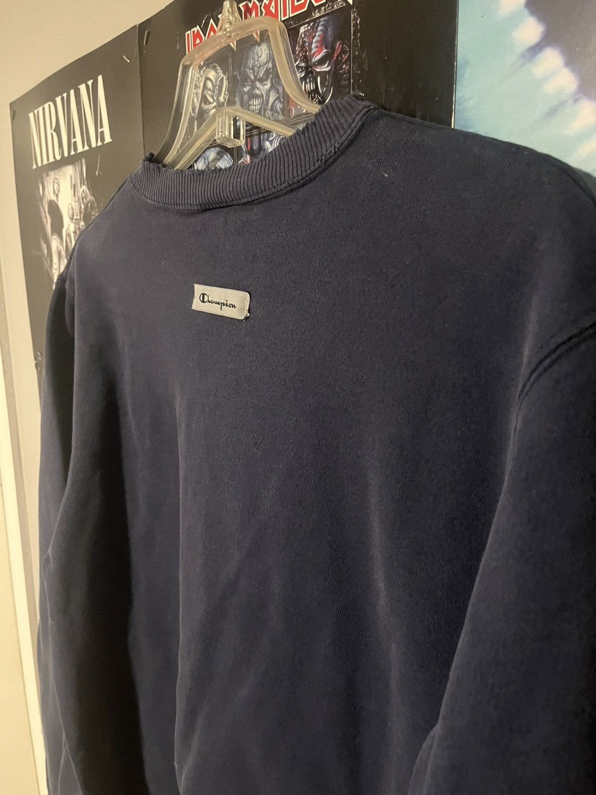 Champion Vintage Y2K 2000’s faded Champion Embroidered Grunge sweater Size US M / EU 48-50 / 2 - 8 Thumbnail