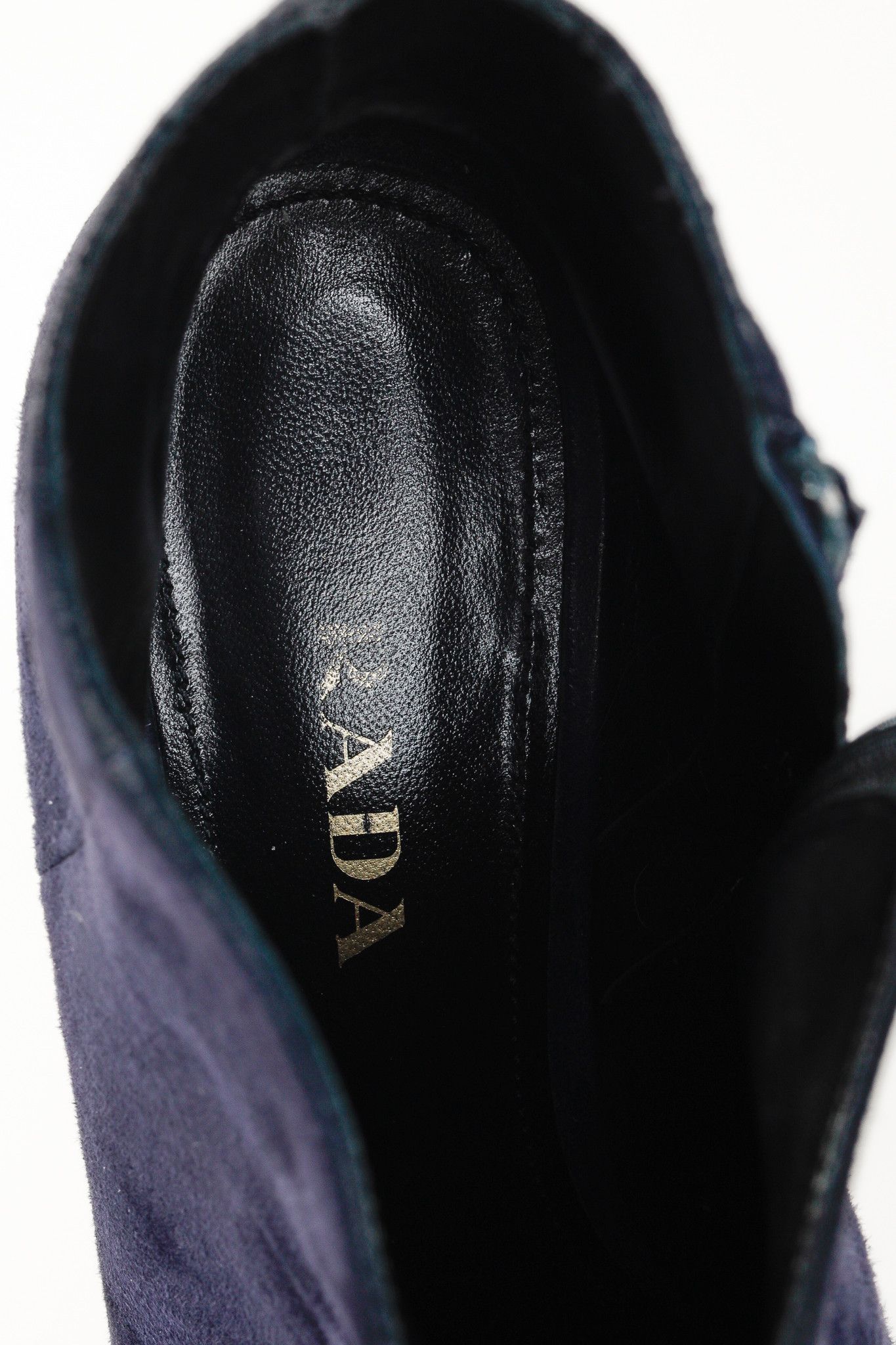 Prada Prada Blue Suede Tapered Heel Booties Size US 8 / IT 38 - 9 Thumbnail