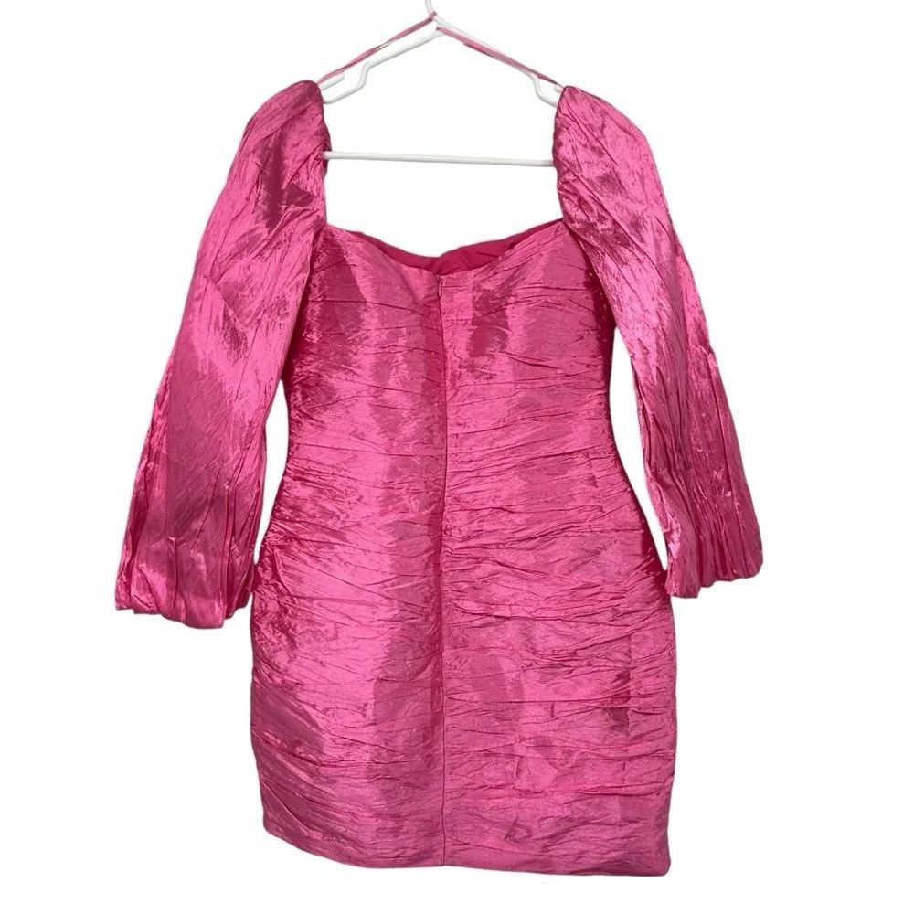 NOCTURNE NOCTURNE LIMITED EDITION BALLOON SLEEVE FUCHSIA DRAPED DRESS Size M / US 6-8 / IT 42-44 - 9 Thumbnail