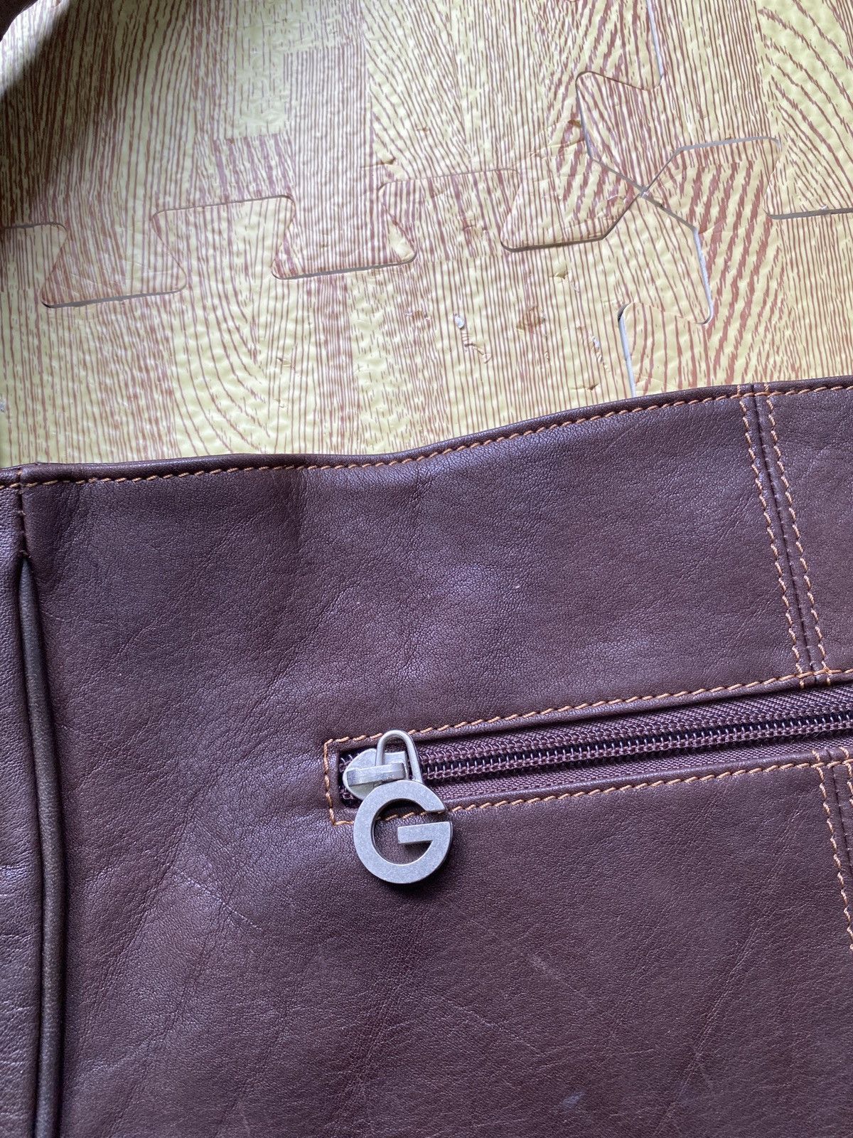 Genuine Leather × Japanese Brand × Leather Vintage Giglo Japan Leather Bag Size ONE SIZE - 7 Thumbnail