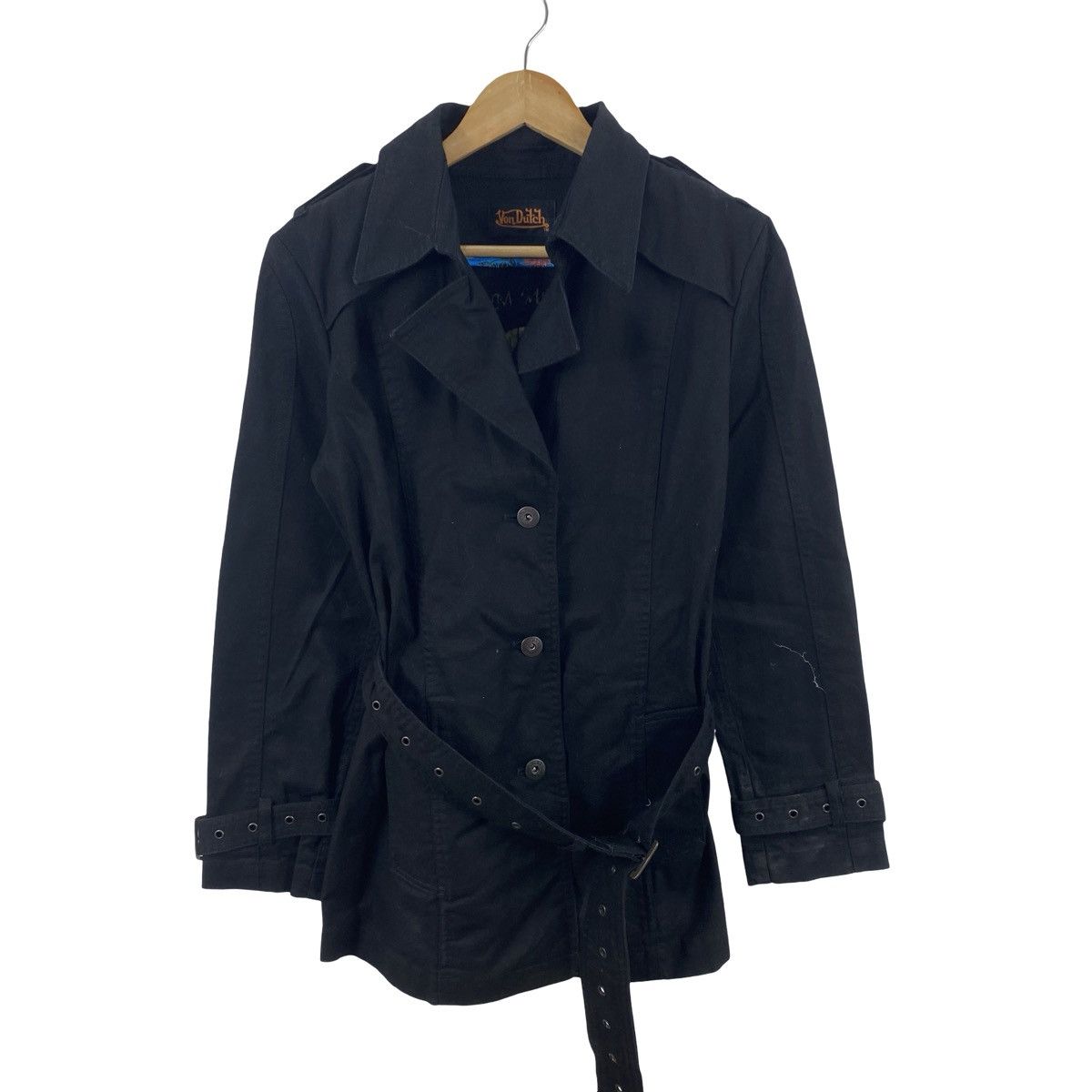Von Dutch Vintage VON DUTCH Belted Trench Coat Jacket Military Style Size L / US 10 / IT 46 - 5 Thumbnail