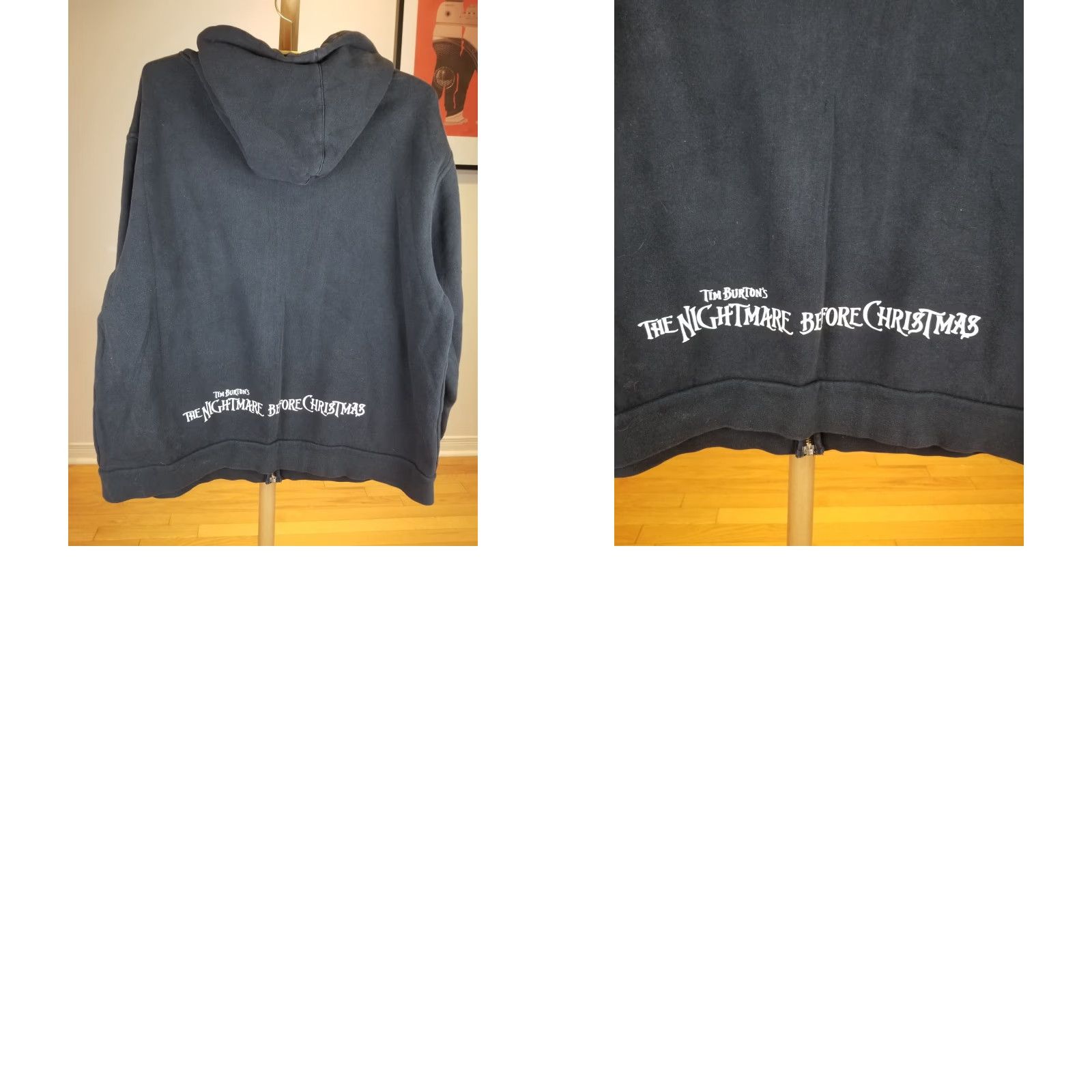 Disney VINTAGE Disney Nightmare Before Christmas Full Zip Hoodie - TIM BURTON'S - Y2K - Black - Size L - Mens Hoodie Size US L / EU 52-54 / 3 - 8 Thumbnail