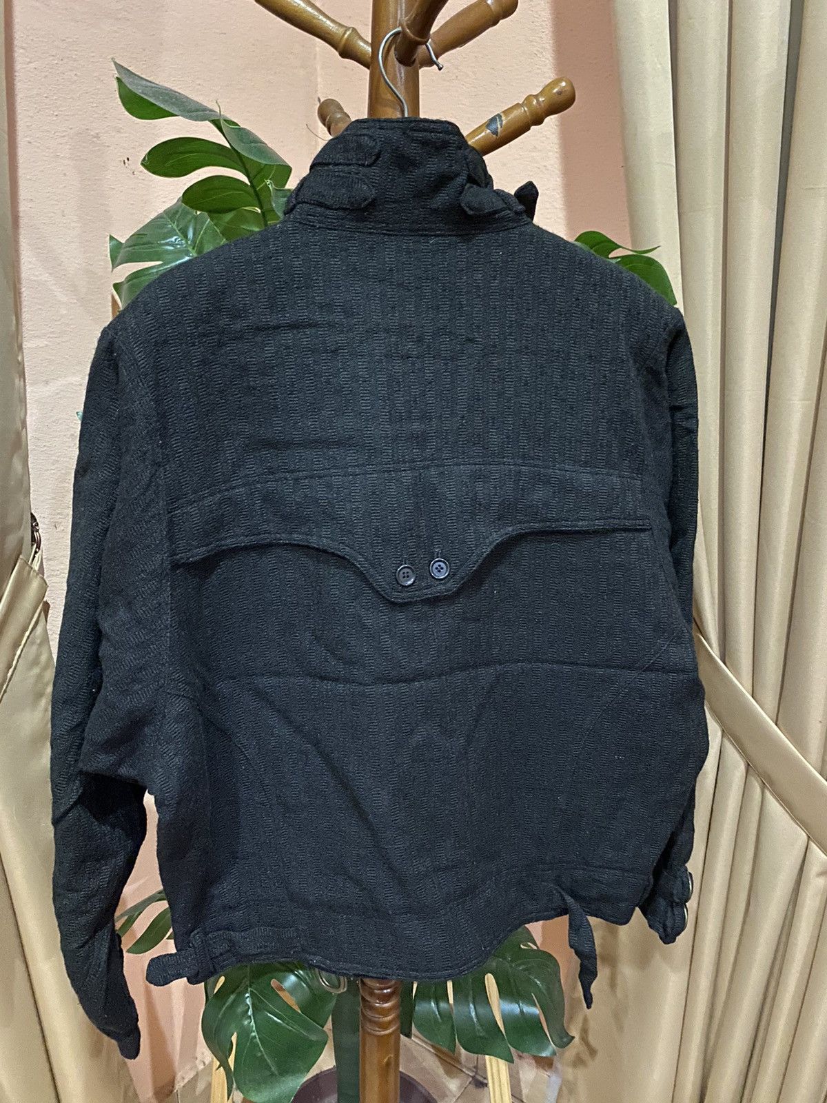 Japanese Brand Black Avant-Garde High-Collar Utility Jacket with Buckle Size US L / EU 52-54 / 3 - 11 Thumbnail