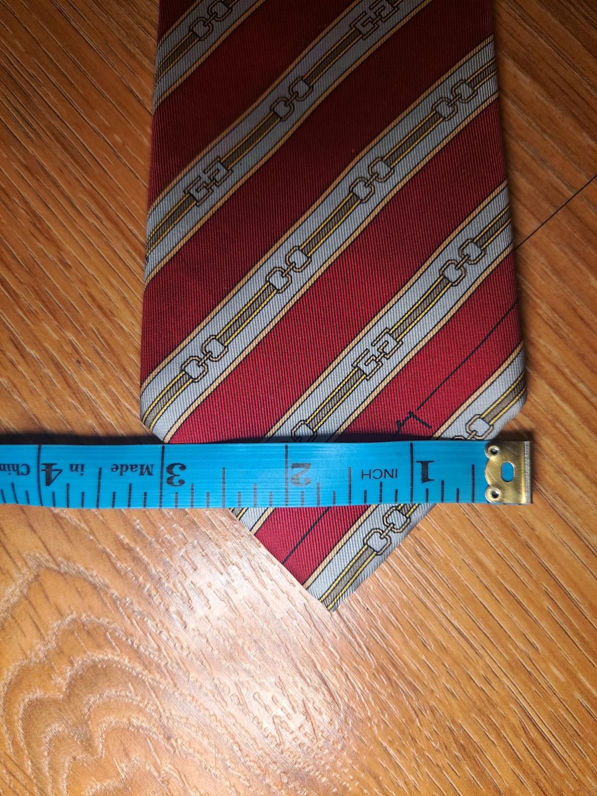 Givenchy Givenchy Monsieur Italian Silk Tie Red Multicolor Striped Size ONE SIZE - 7 Thumbnail