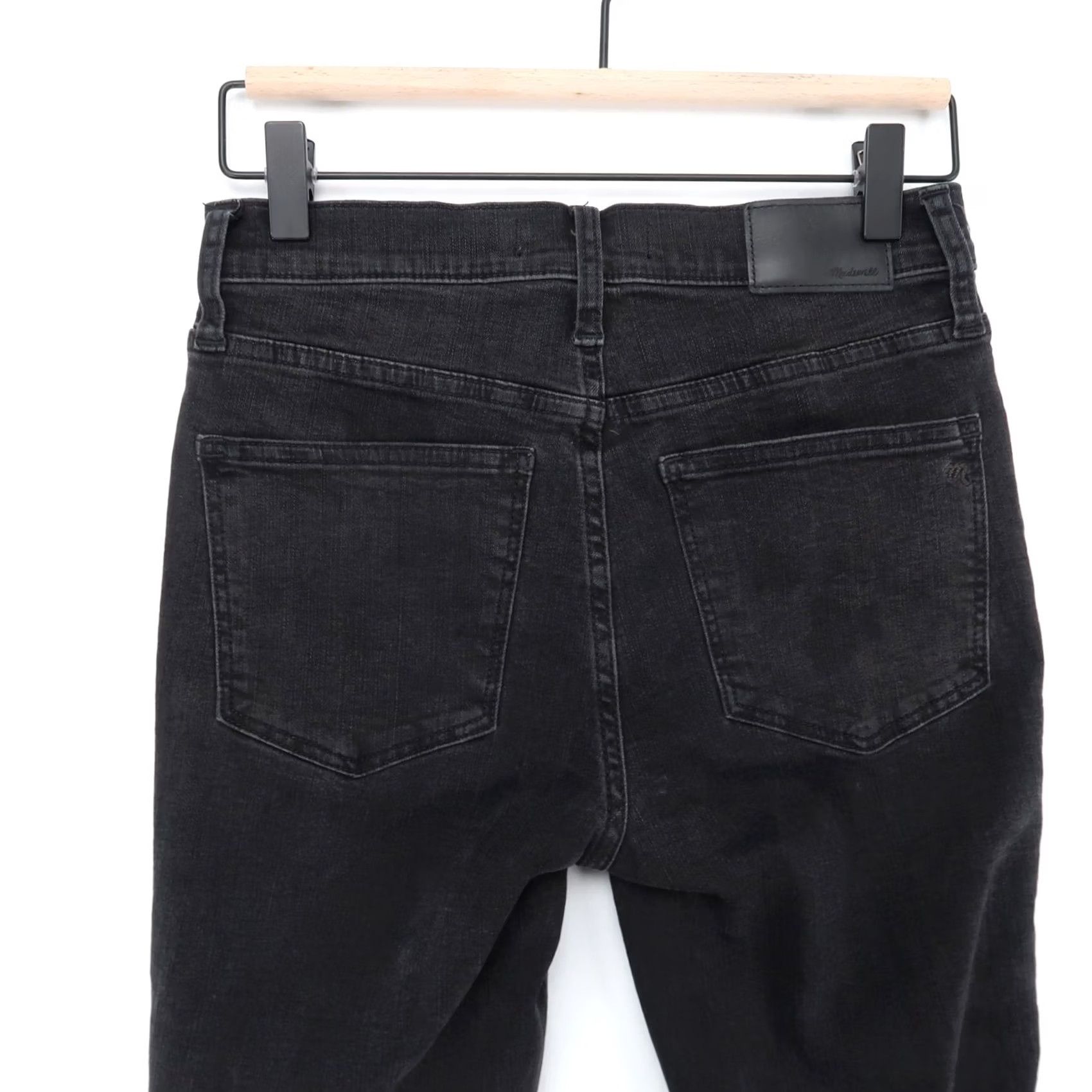 Madewell Madewell Jeans Womens 26 Black 9" High Rise Skinny Stretch Denim Shirt Size 26" / US 2 / IT 38 - 4 Thumbnail