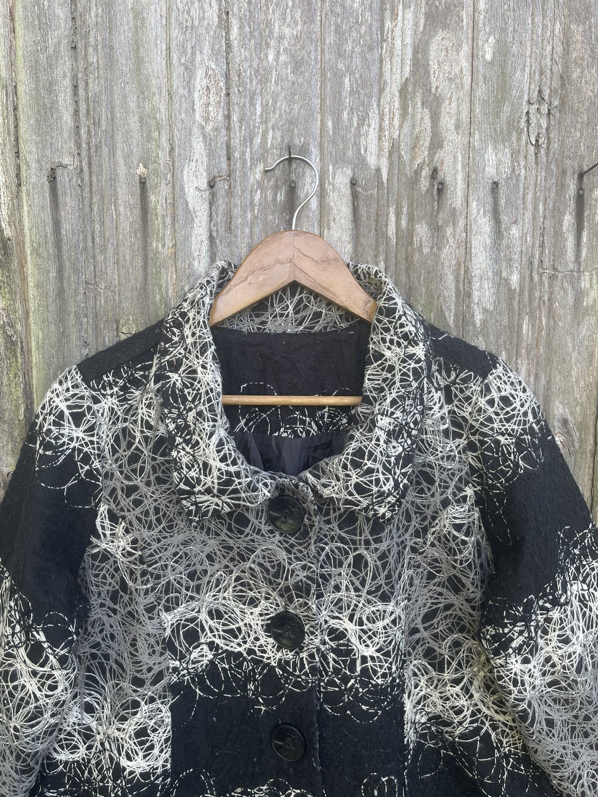 Other Avant-Garde Korean Art Coat Chaotic Thread Embroidery Size M / US 6-8 / IT 42-44 - 2 Thumbnail