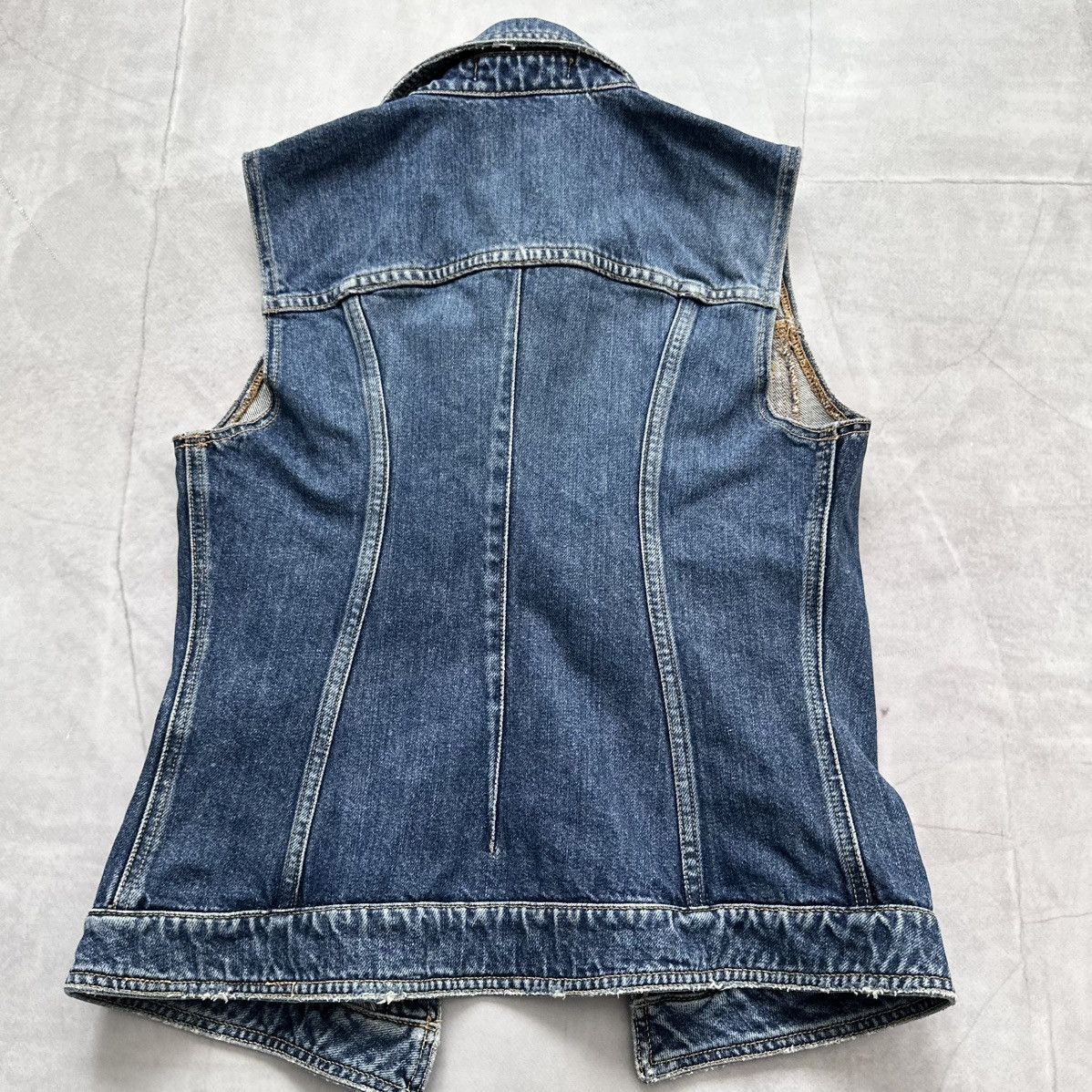 Dolce & Gabbana 90s Dolce & Gabbana Vintage Denim Vest Open Front Y2K Size S / US 4 / IT 40 - 18 Thumbnail