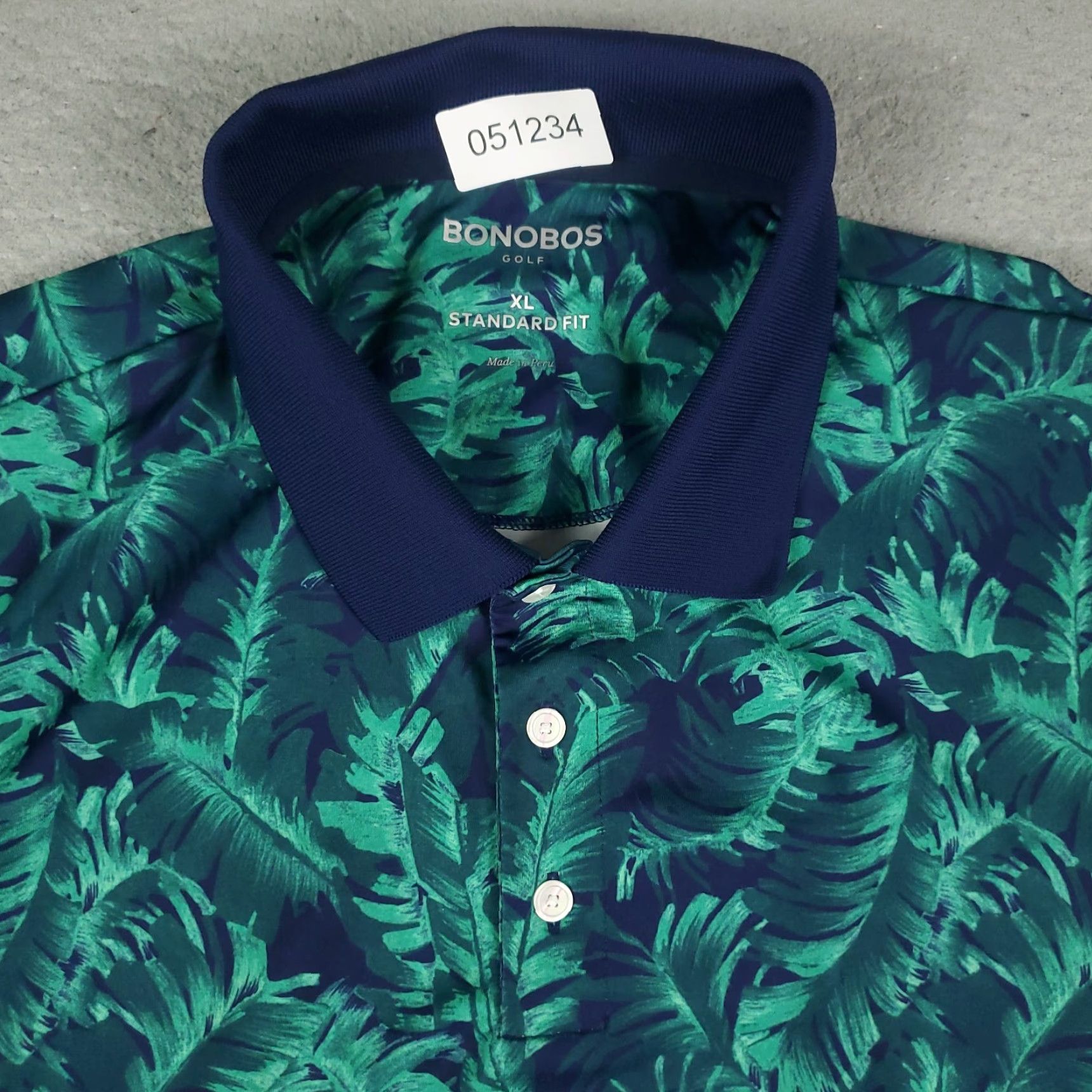 Bonobos Bonobos Polo Shirt Mens Size Medium Blue Green Floral Short Sleeve Collared Cotton Blend Casual Polo Shirt Mens M Blue Green Size US M / EU 48-50 / 2 - 2 Thumbnail