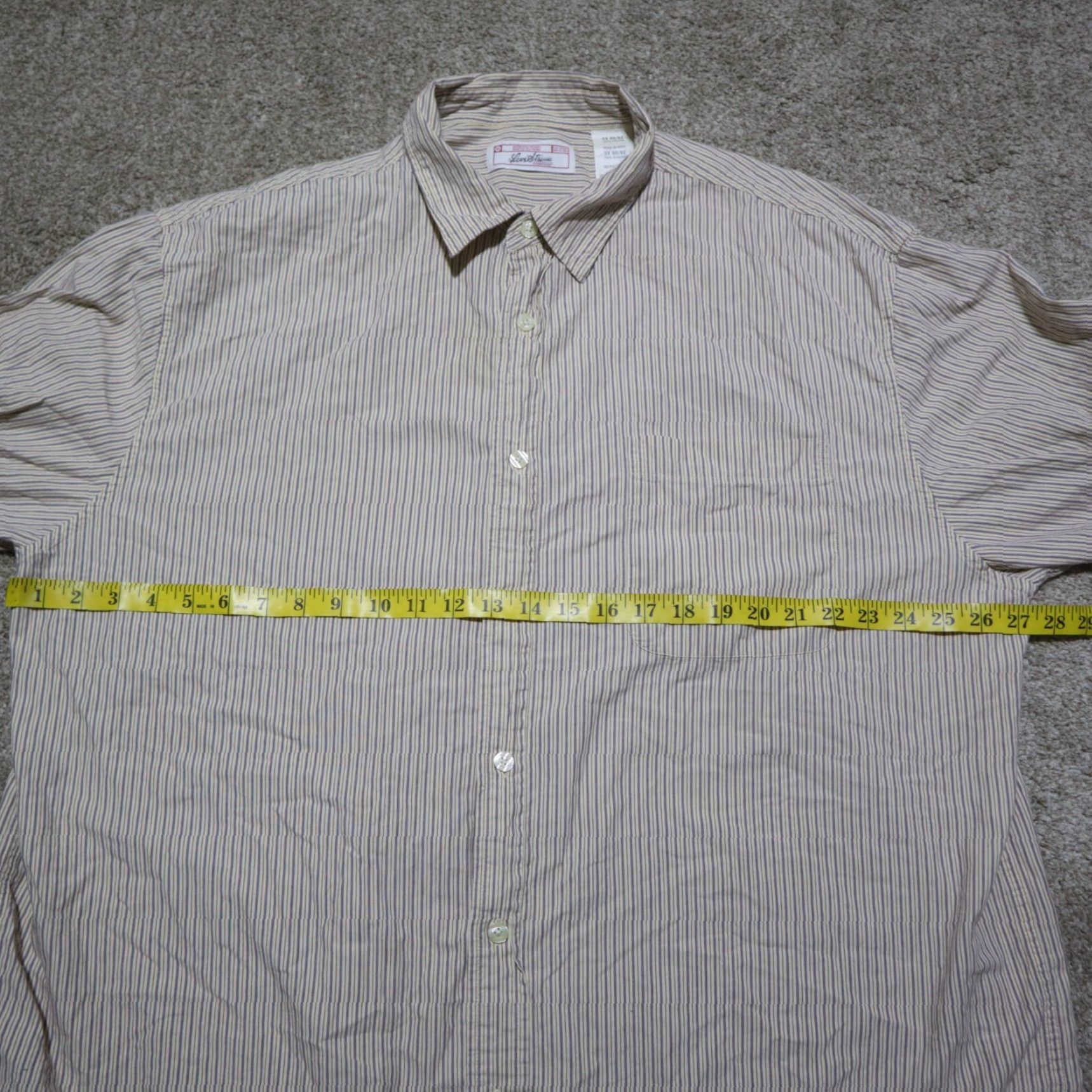 Levi's Levi's Brown Stripped Button-Up Shirt Long Sleeve Adult Mens 2X Cotton Flannel Plaid 50/52 Big & Tall Shirt Mens Brown 2X Size US XXL / EU 58 / 5 - 5 Thumbnail