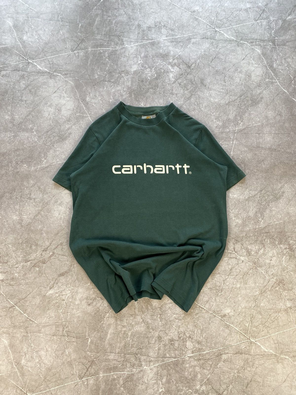 Carhartt × Vintage Vintage Y2K Carhartt Big Centre Logo Shirt 90s Green Size S Size US S / EU 44-46 / 1 - 2 Thumbnail