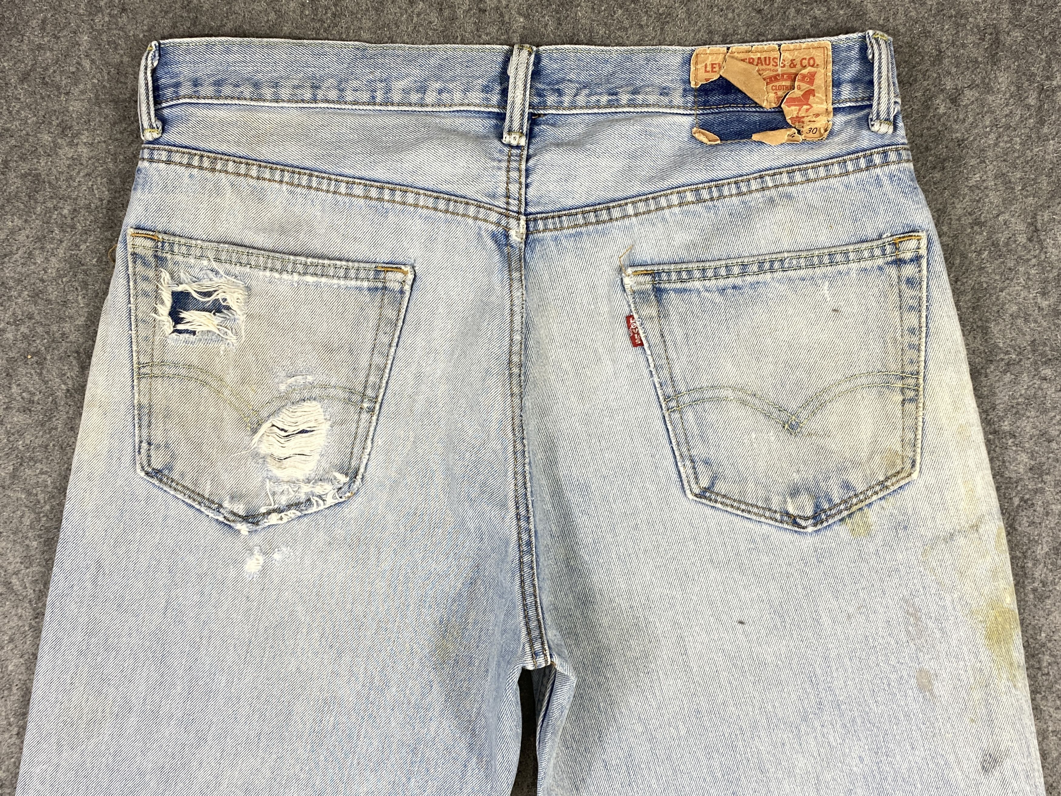 Levi's Light Blue Wash Vintage Levi's 550 35x29 Denim -JN1834 Size US 35 - 4 Thumbnail