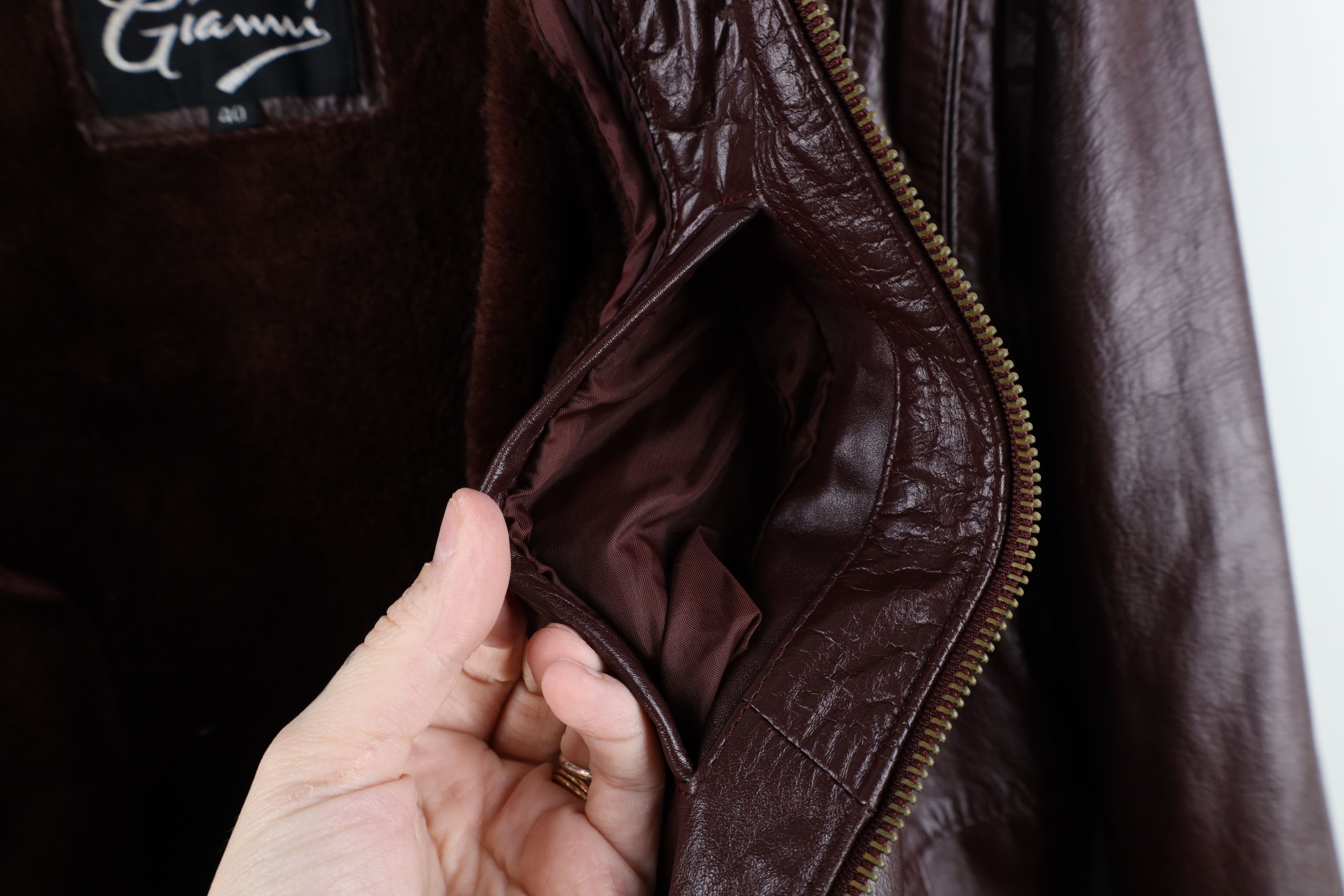 Vintage Vintage 80s 90s Streetwear Full Zip Jacket Oxblood Red Size S / US 4 / IT 40 - 12 Thumbnail