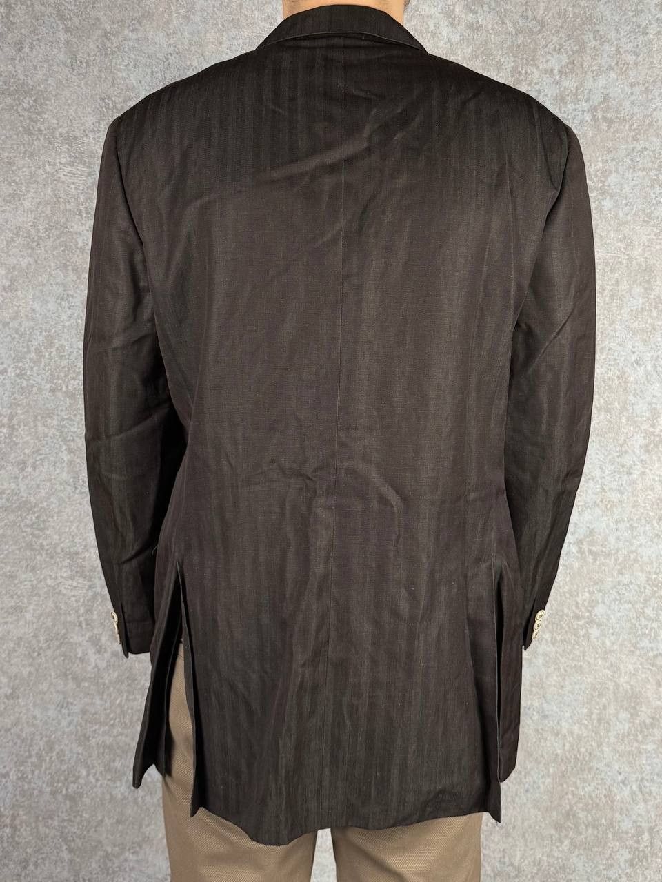 Canali Canali Herringbone Blazer Brown 2-Button Blazer Size 50R - 5 Thumbnail