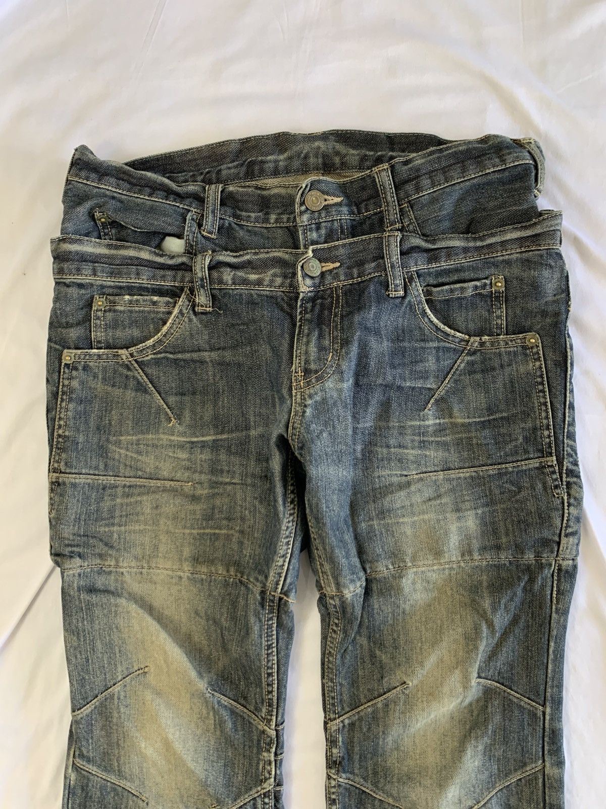 PPFM PPFM double waist punk distressed denim jeans Size US 32 / EU 48 - 6 Thumbnail