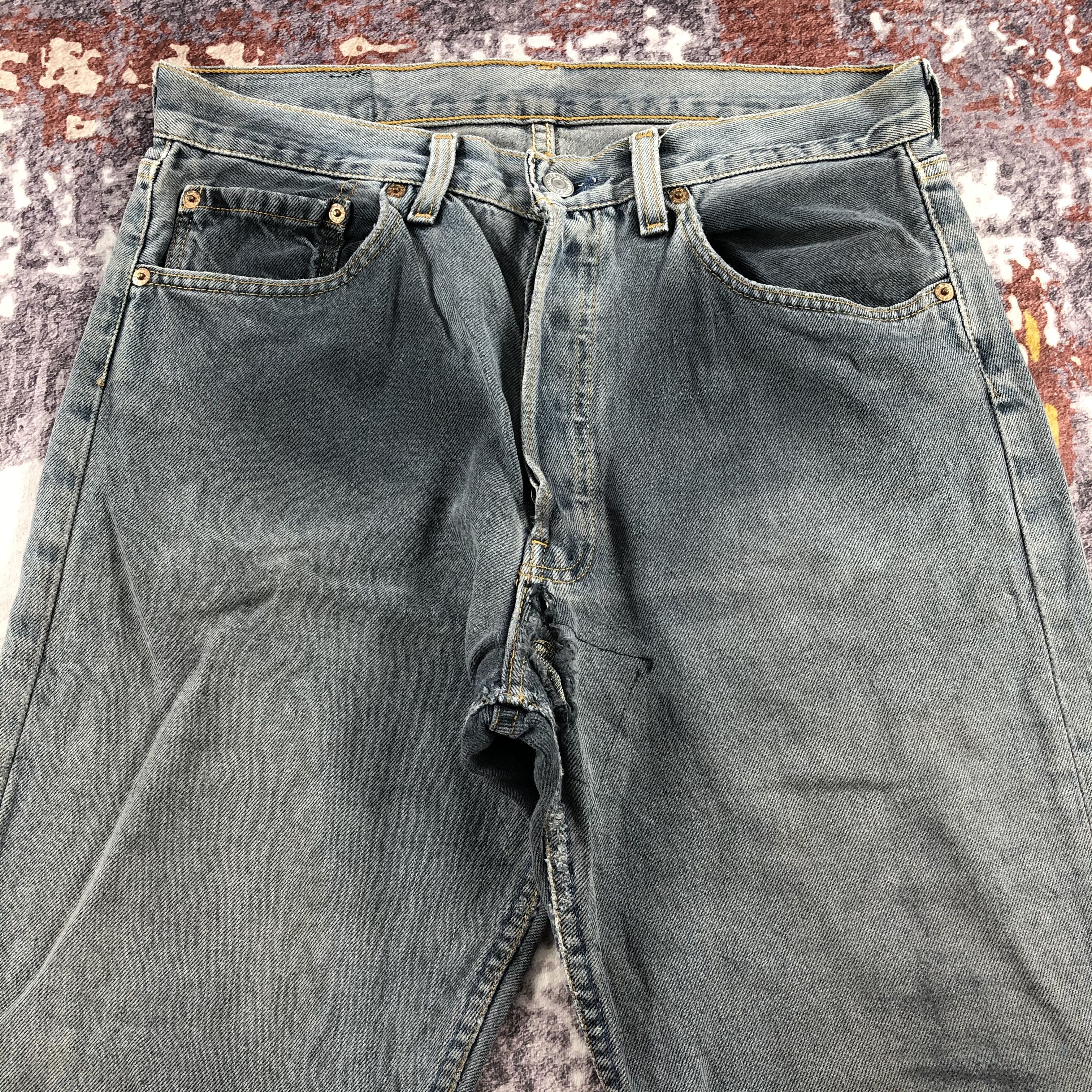 Levi's 90s Vintage Levis 501 Faded Black Jeans-JM2266 Size US 32 / EU 48 - 3 Thumbnail