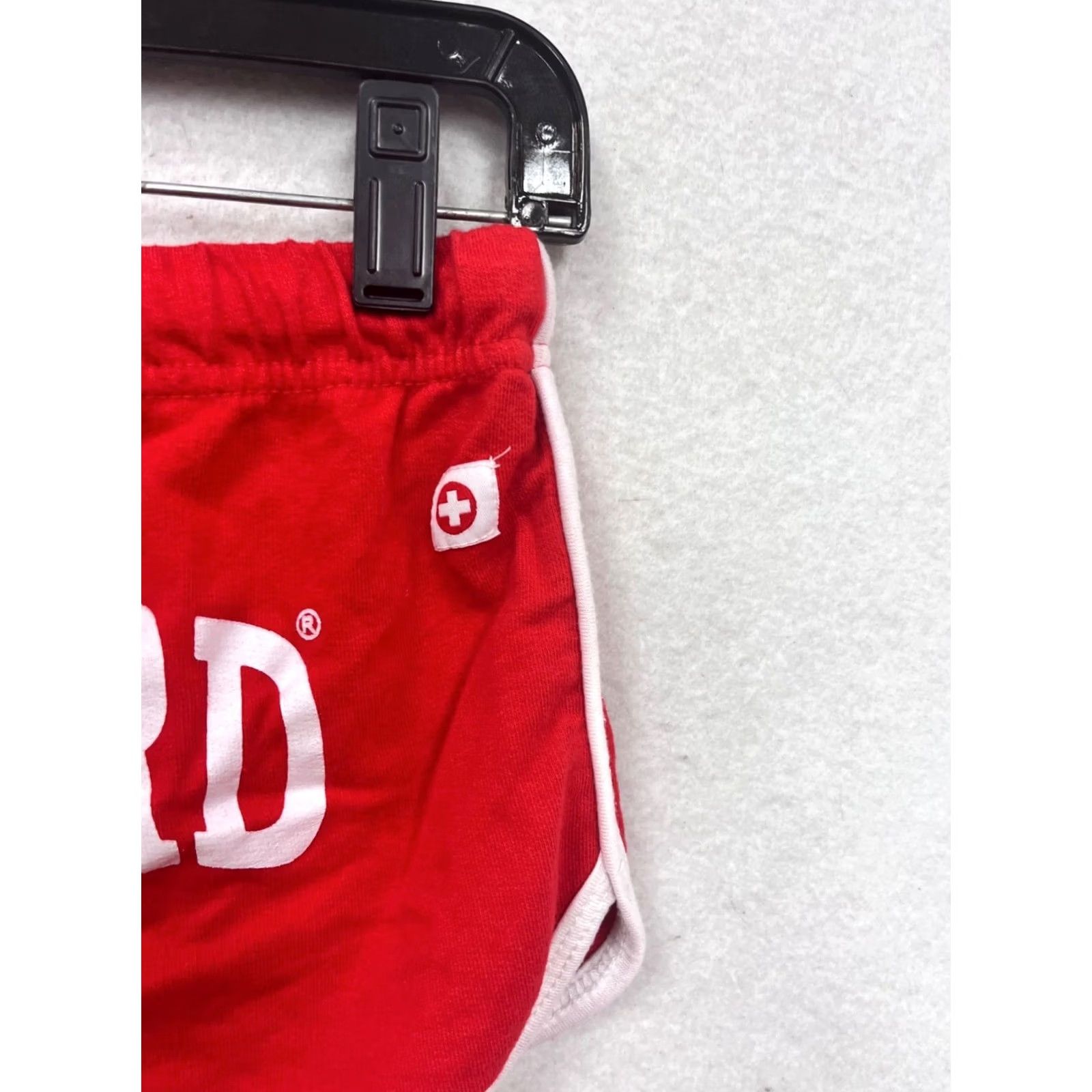 Vintage Lifeguard Womens Athletic Shorts Red M with White Trim (Medium) Size 32" / US 10 / IT 46 - 6 Thumbnail