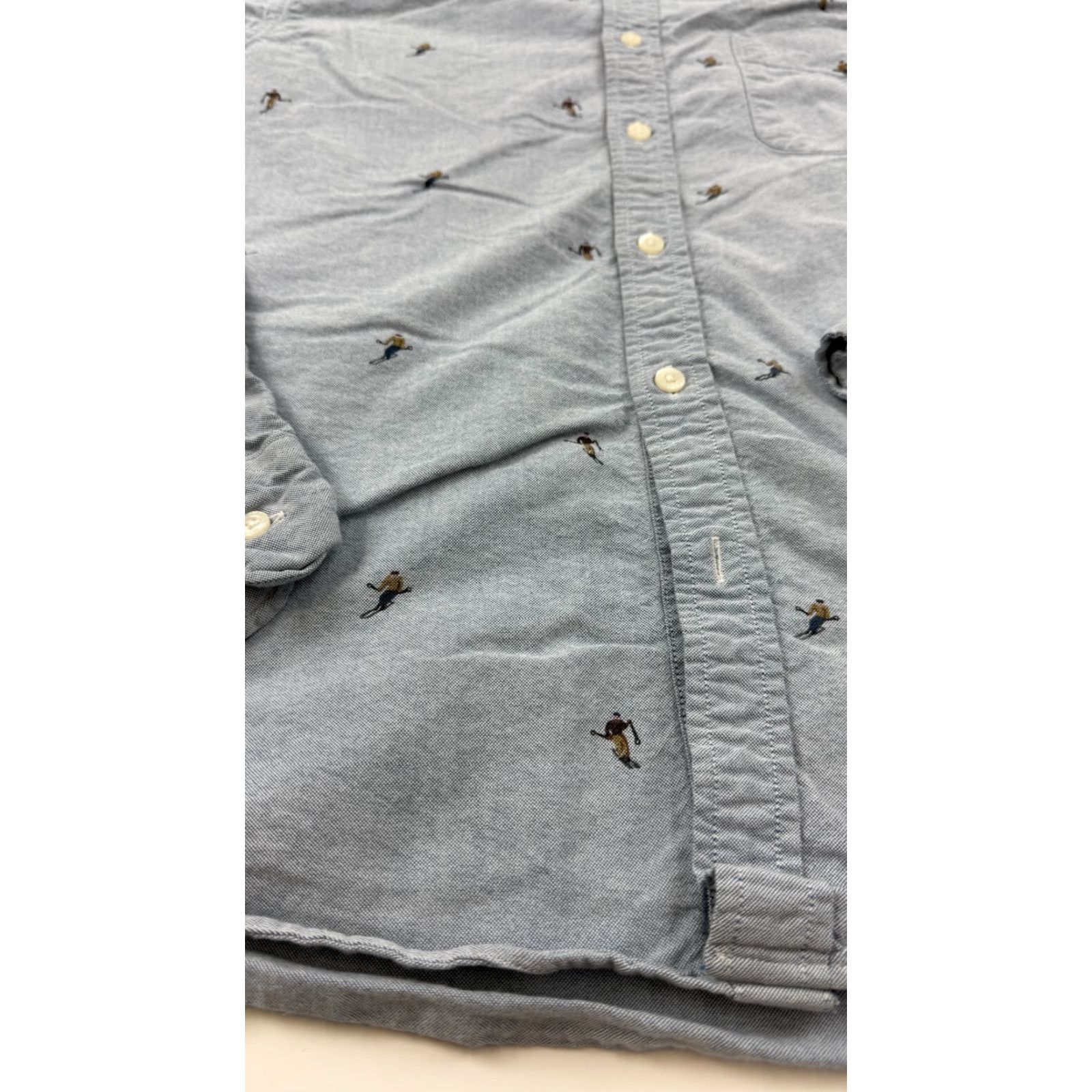 J.Crew J.CREW Slim Fit Button-Up Shirt Mens Medium Blue All Over Print Casual Long Sleeve Collared Size US M / EU 48-50 / 2 - 2 Thumbnail